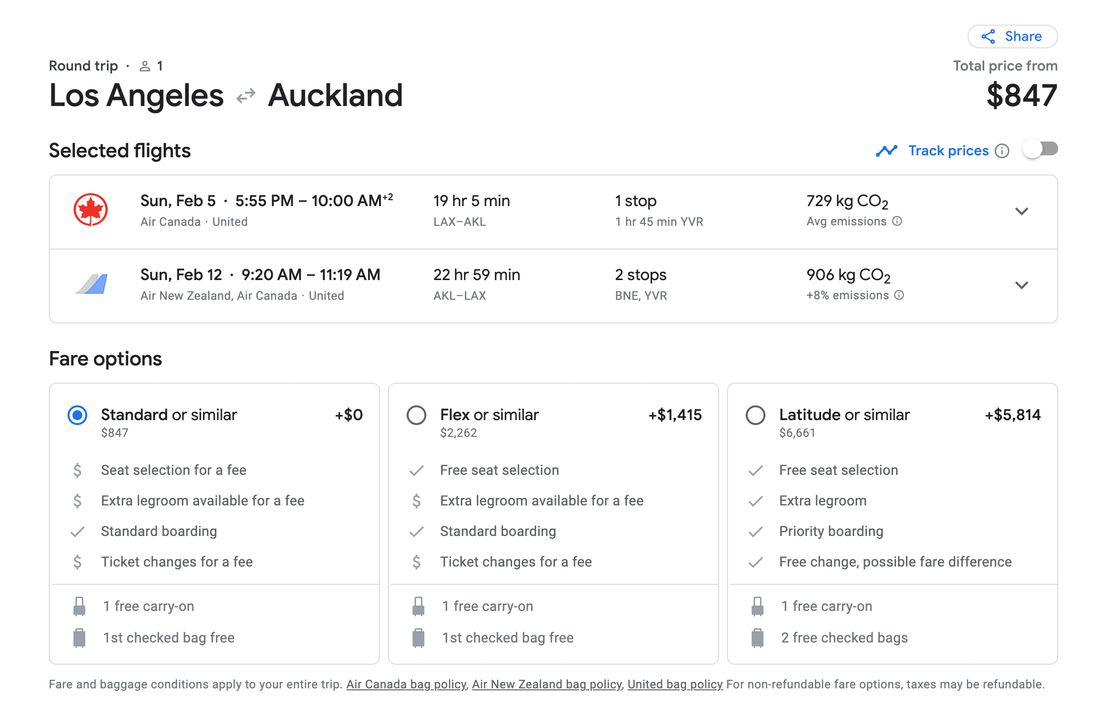 LA to Auckland Google Flights