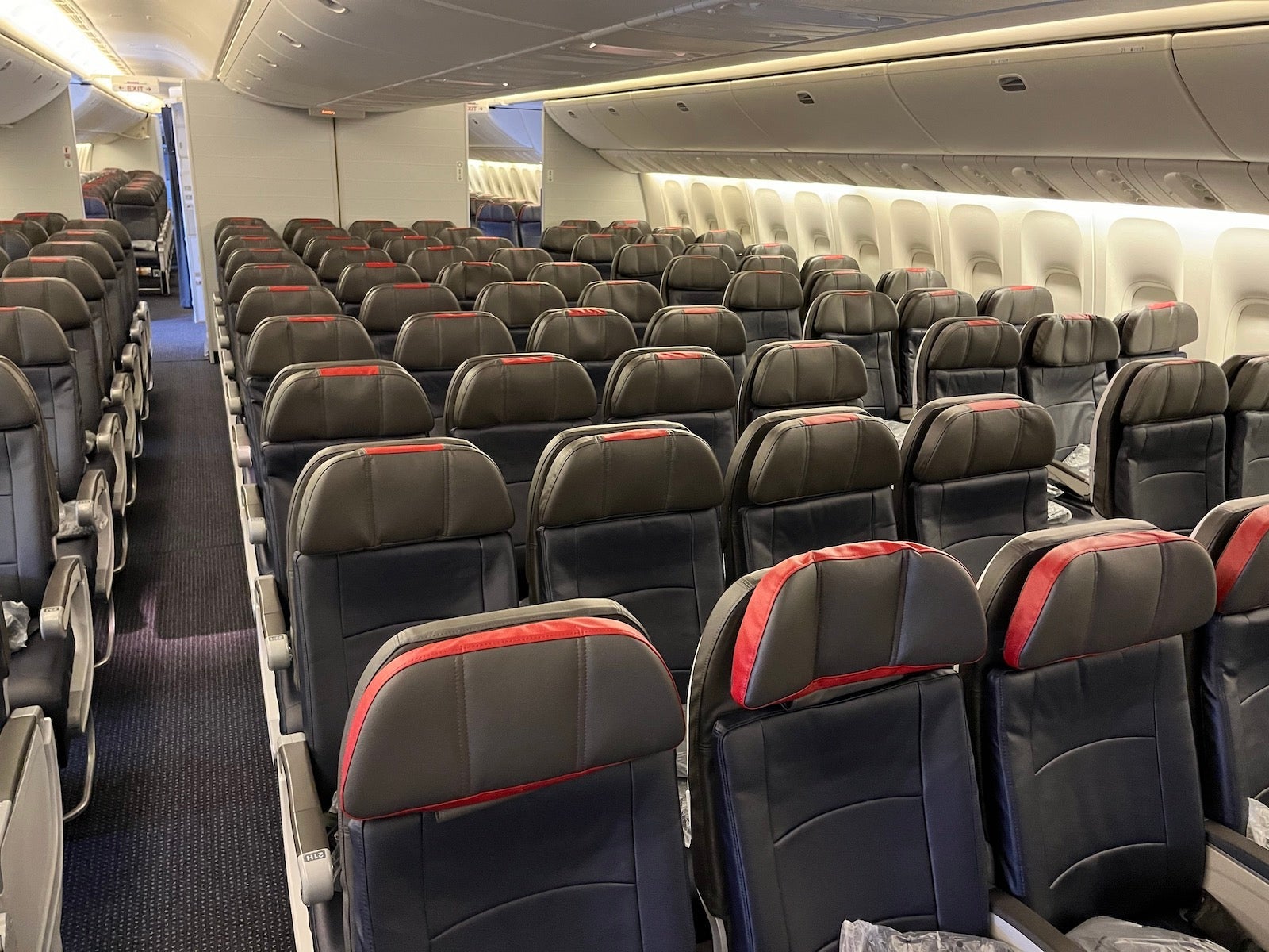 on board an empty plane