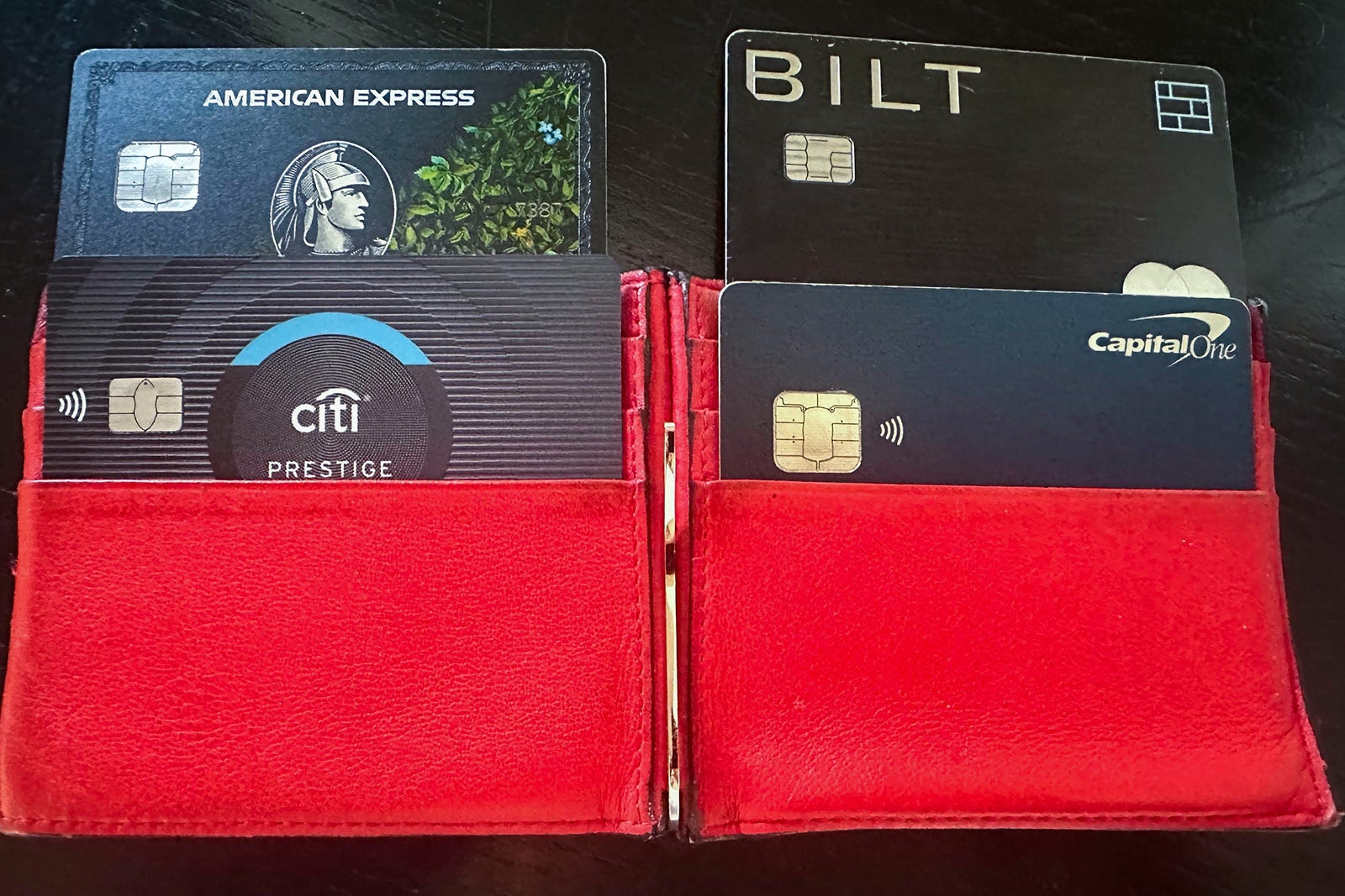 credit cards in a wallet