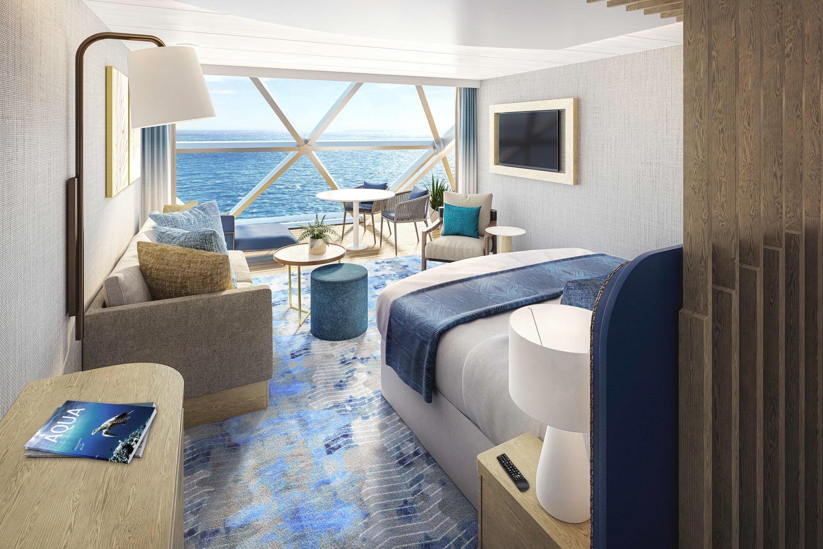Panoramic Ocean View suite on Icon of the Seas