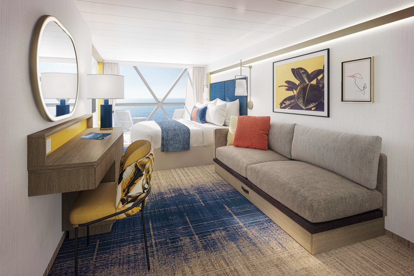 Panoramic Ocean View room on Icon of the Seas.