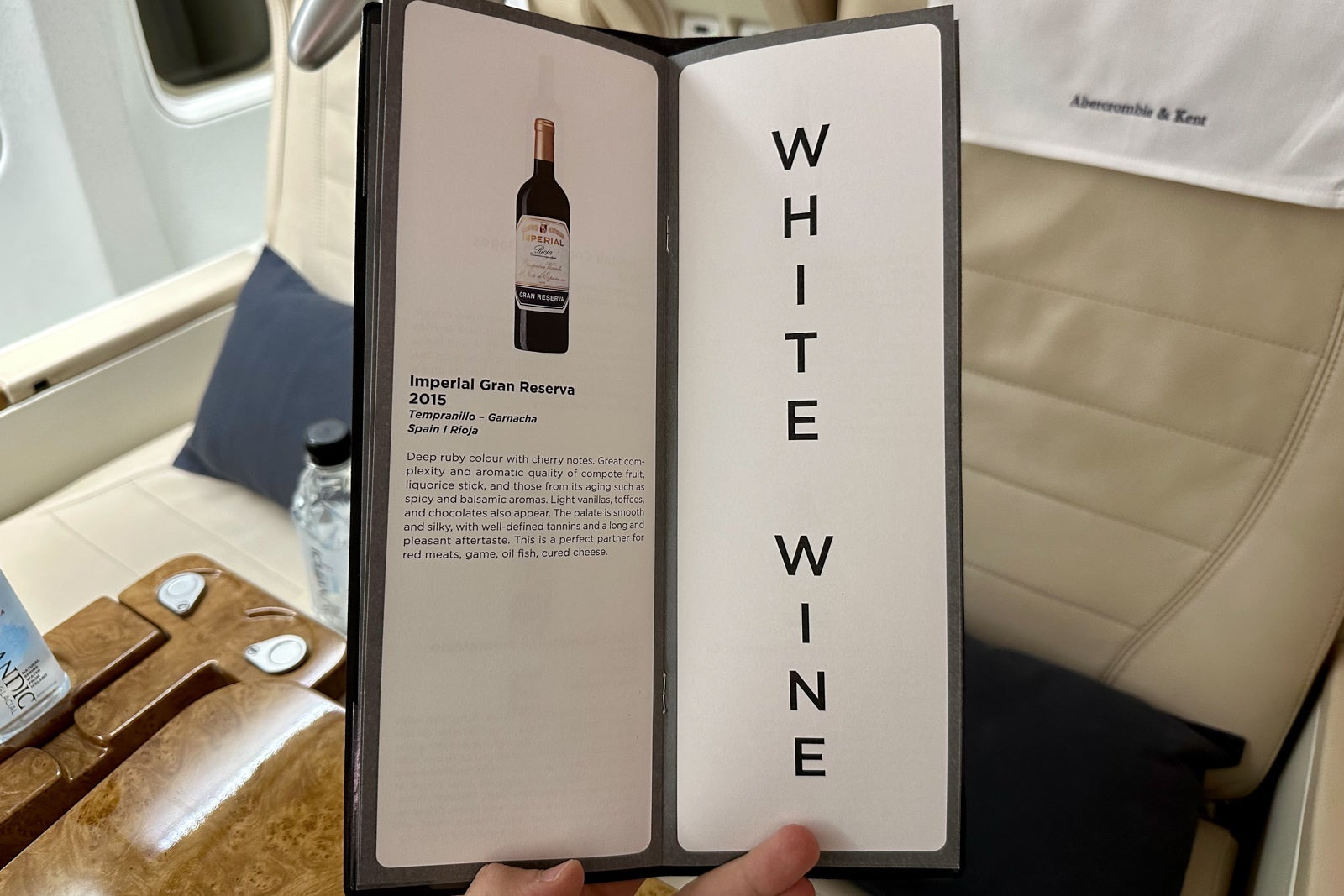 white wine menu