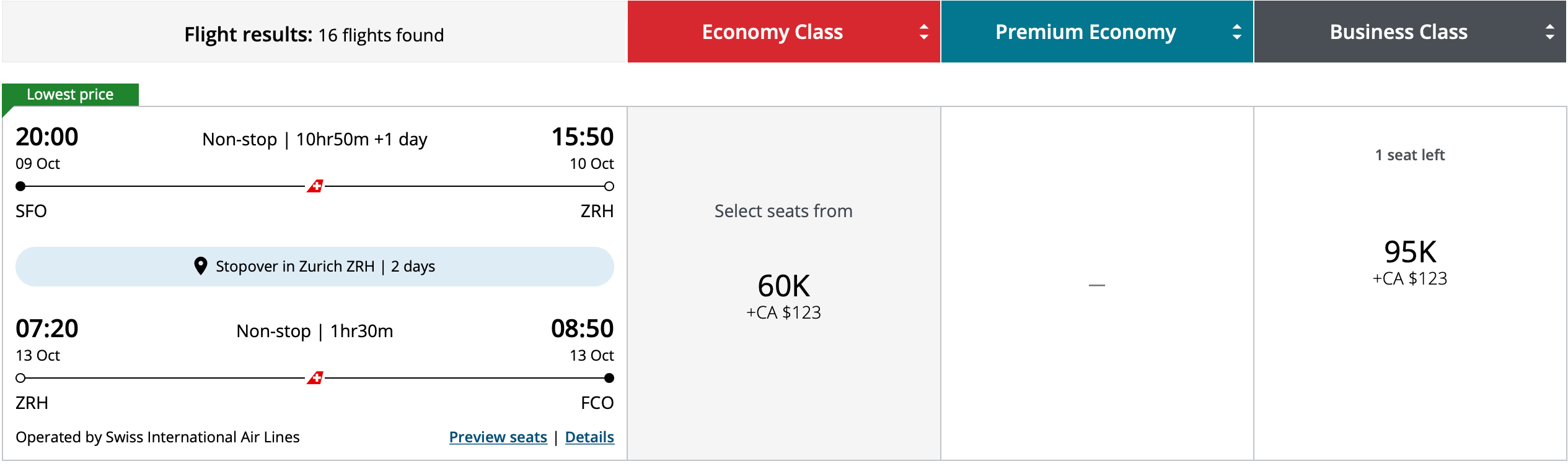 Aeroplan stopover itinerary