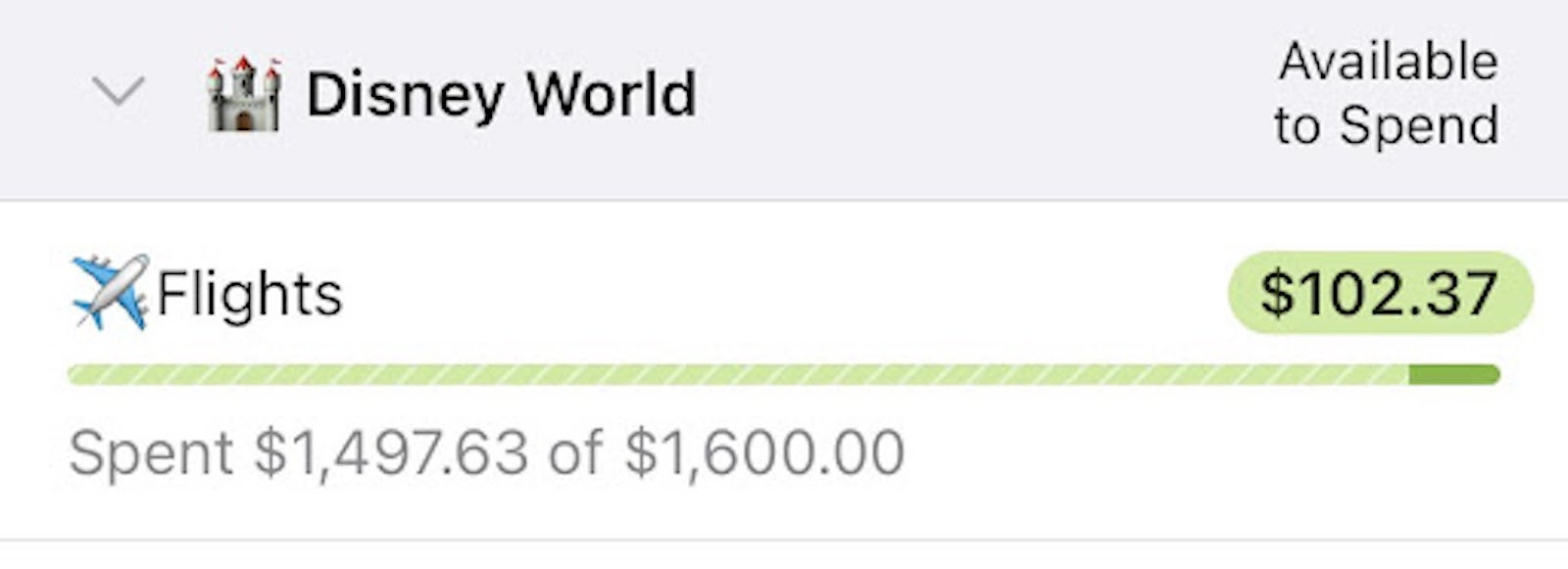 Screenshot from You Need a Budget