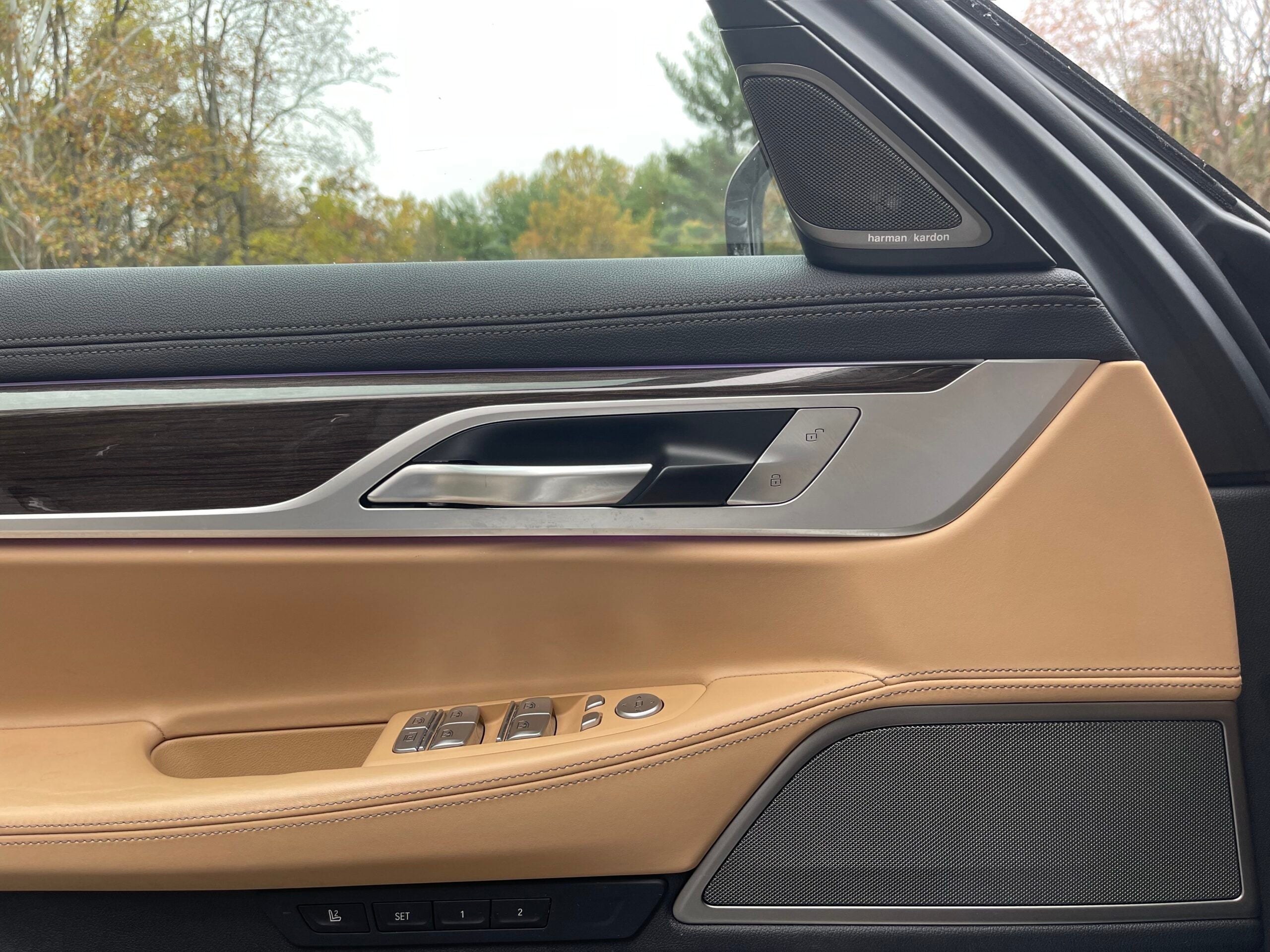 Door and speaker of car