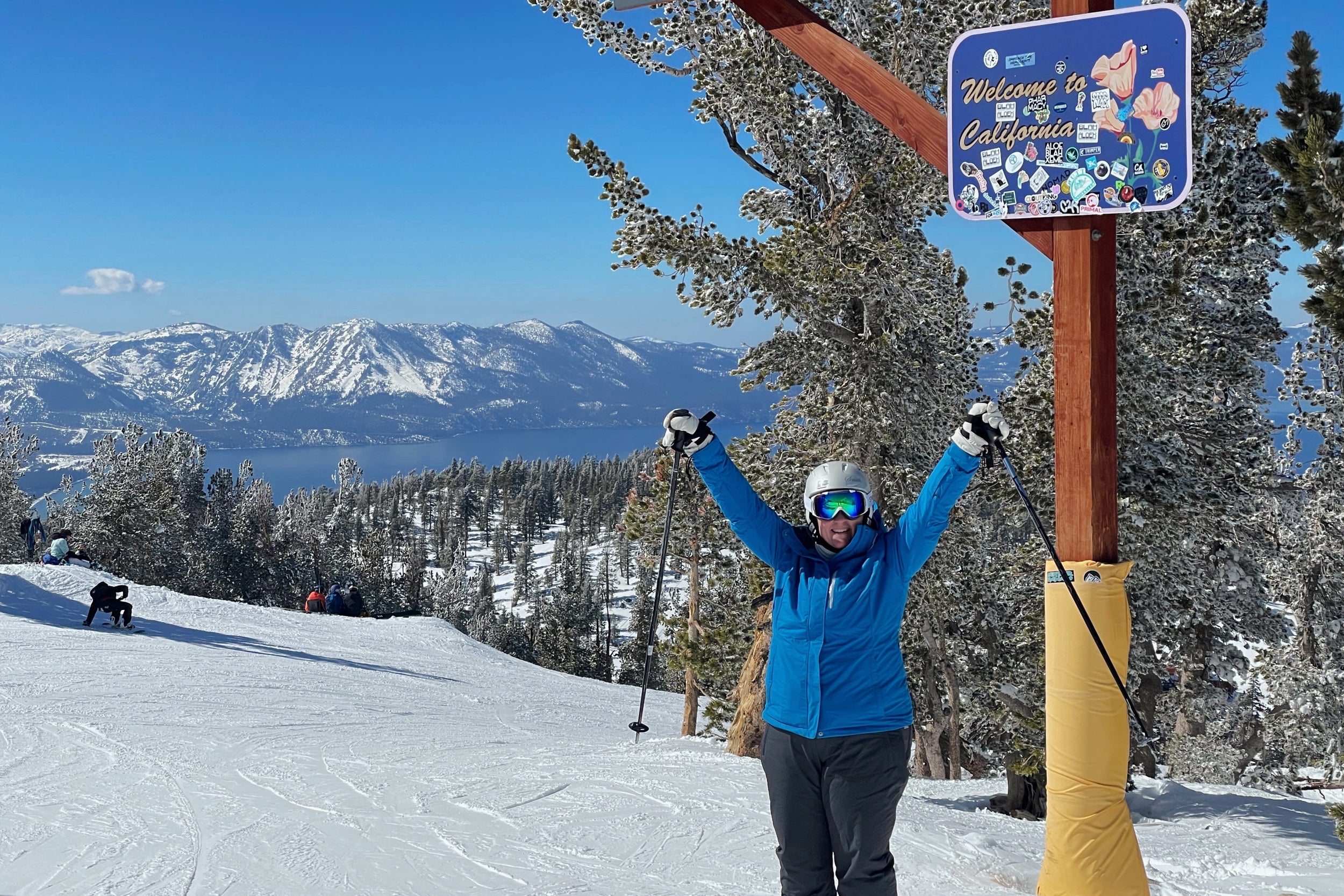 Skiing Heavenly California Nevada State Line
