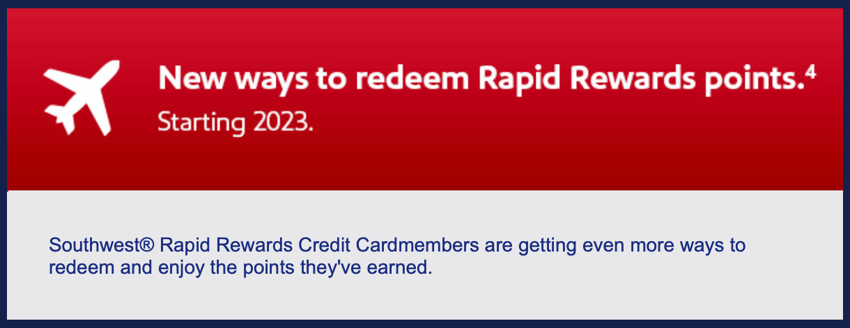 Southwest changes screenshot