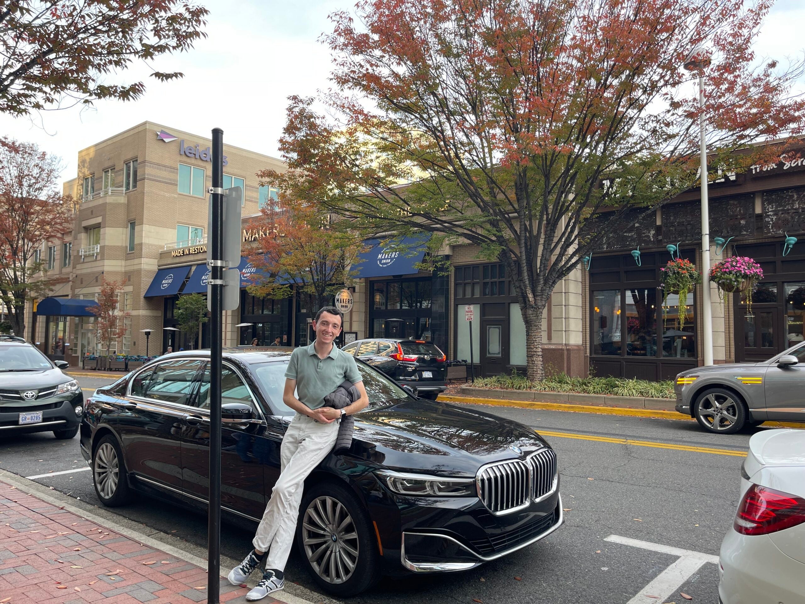 Kyle and the car from afar