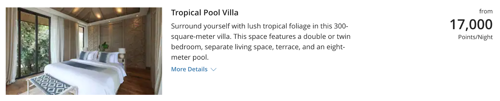 hotel room pricing using points