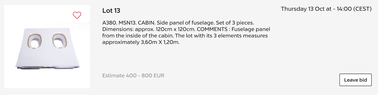 airbus auction