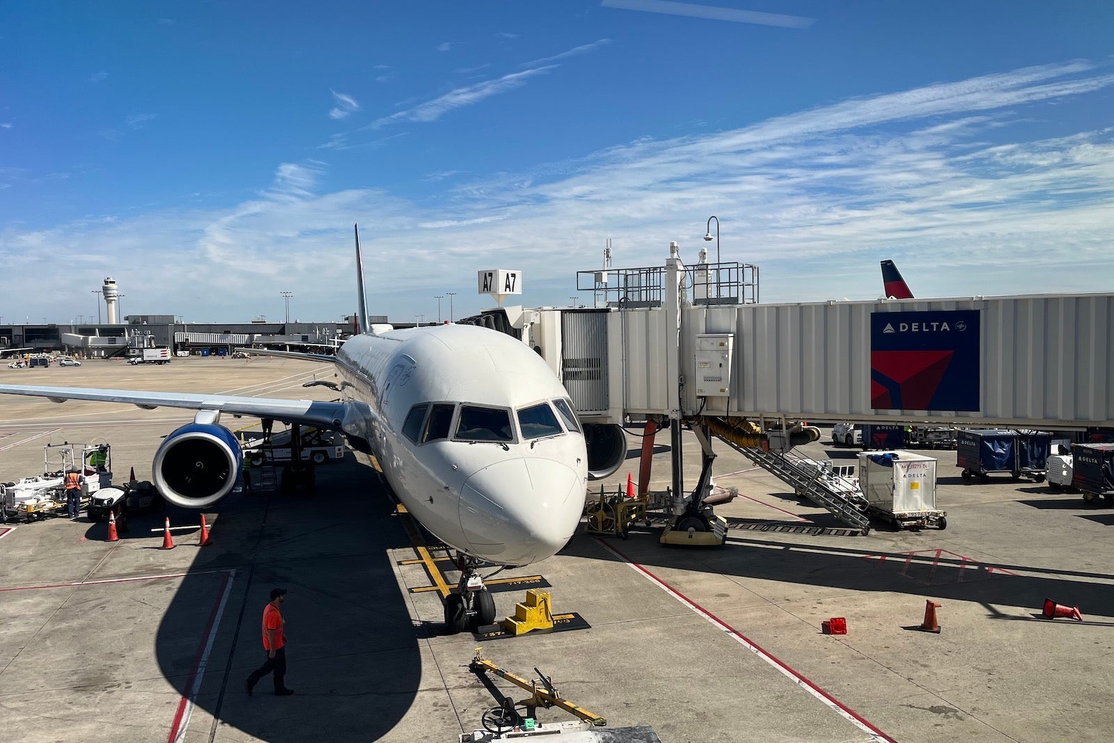 plane at gate Dulles
