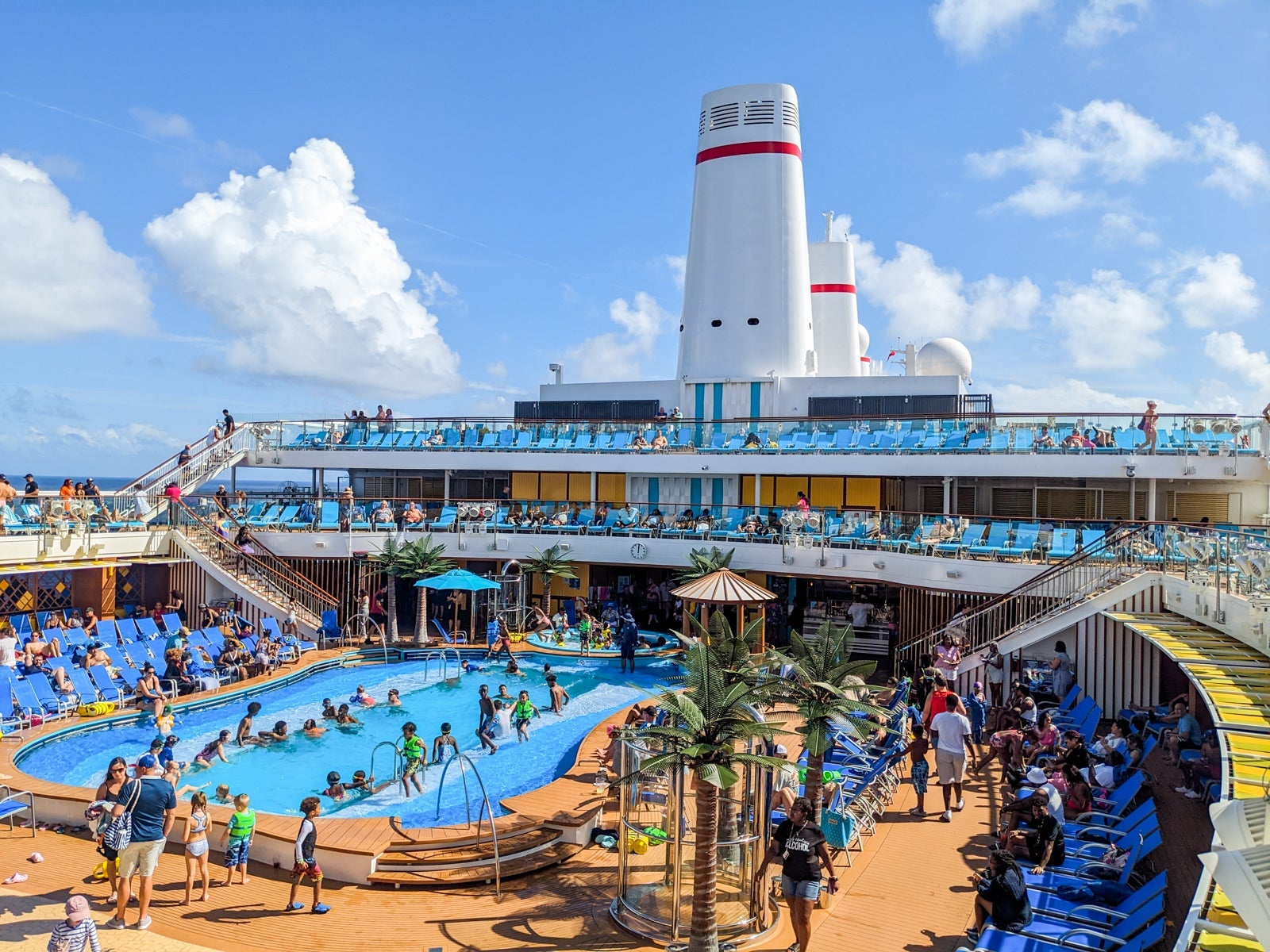 Carnival Celebration pool deck.