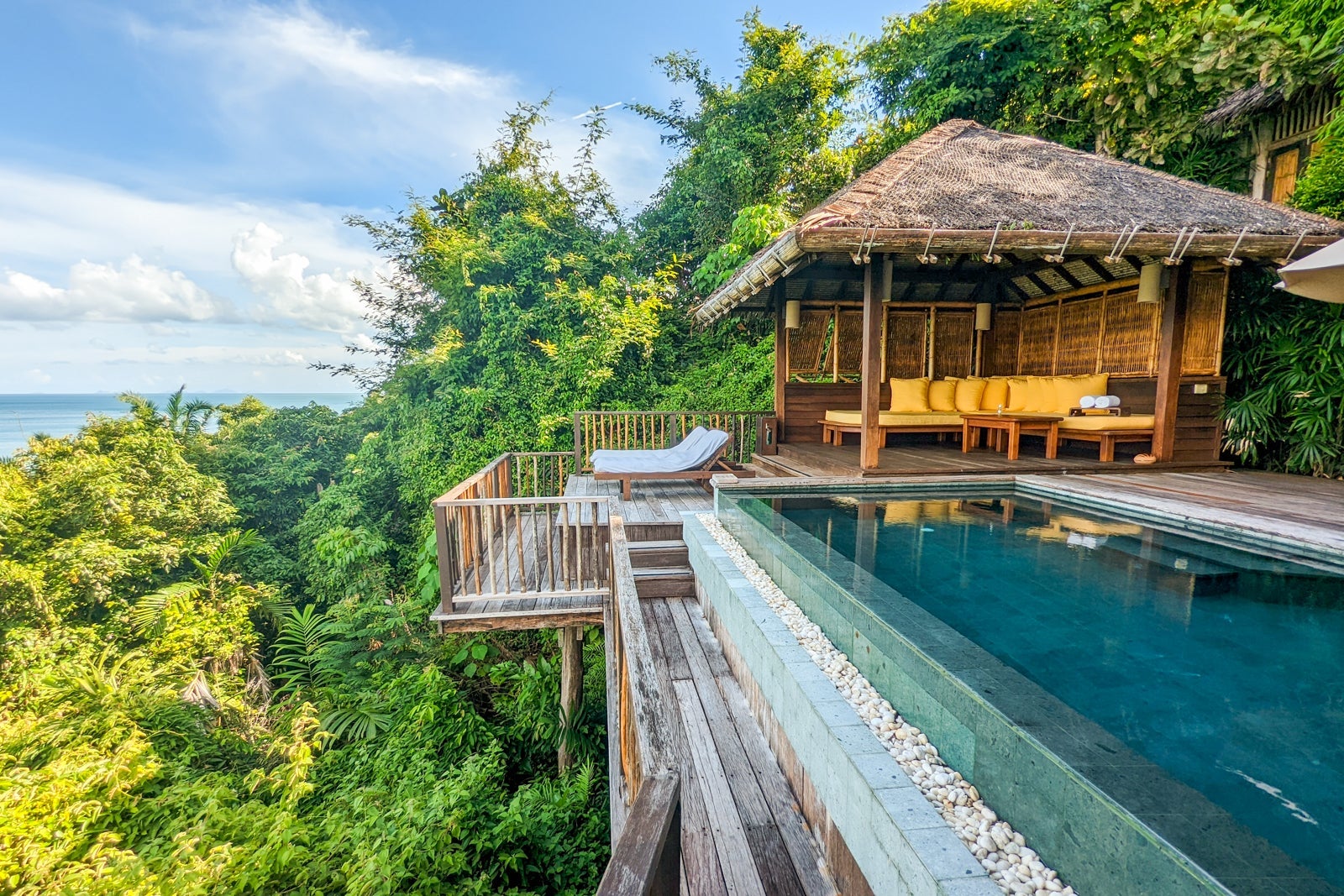 Six Senses Yao Noi villa porch and pool