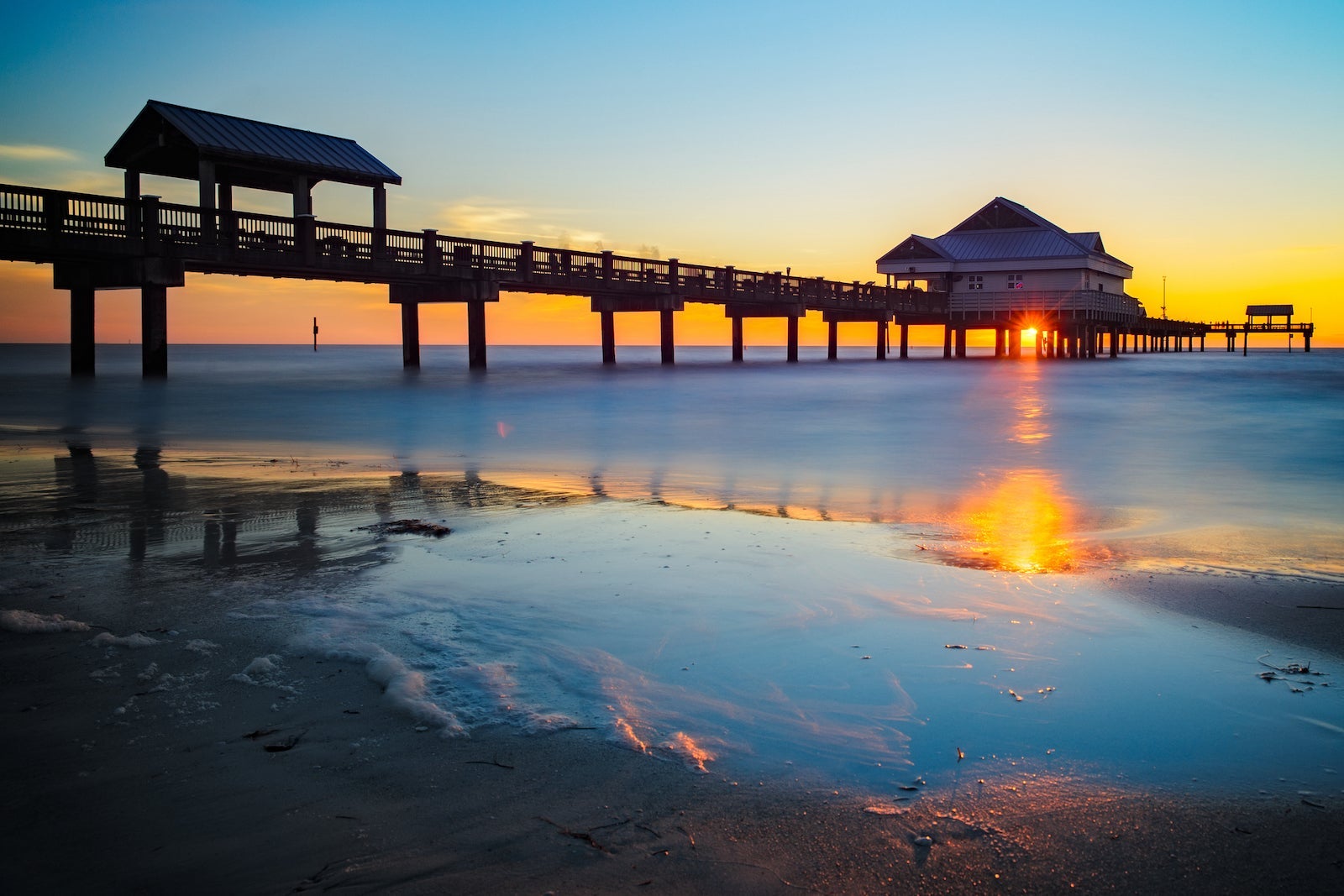 sunset at the pier