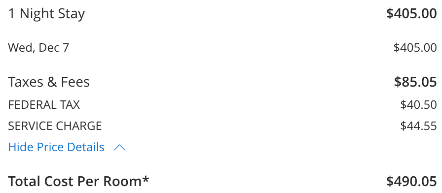 Grand total for premium suite at Grand Hyatt Bali cash