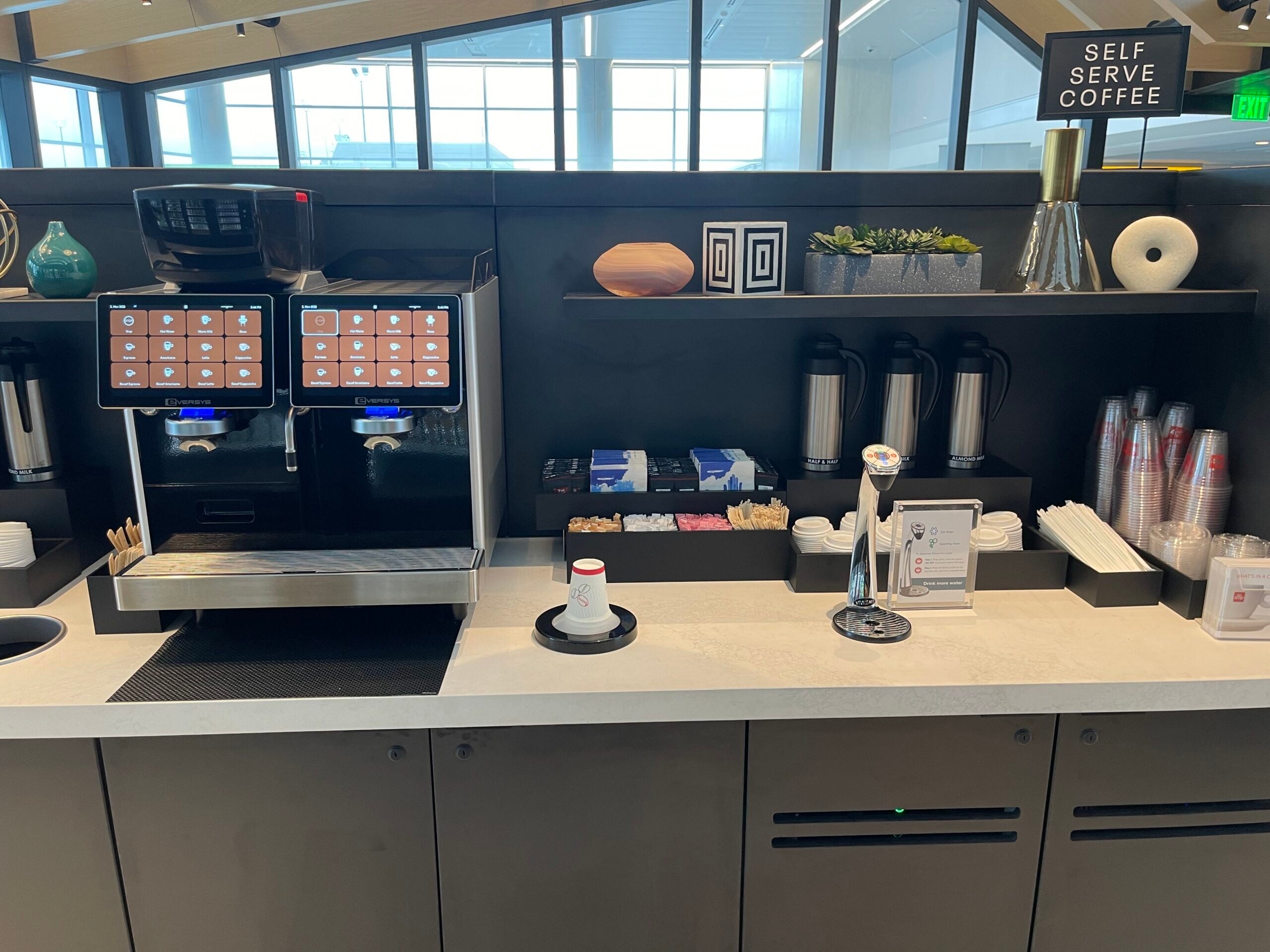 United Club Fly self-serve coffee