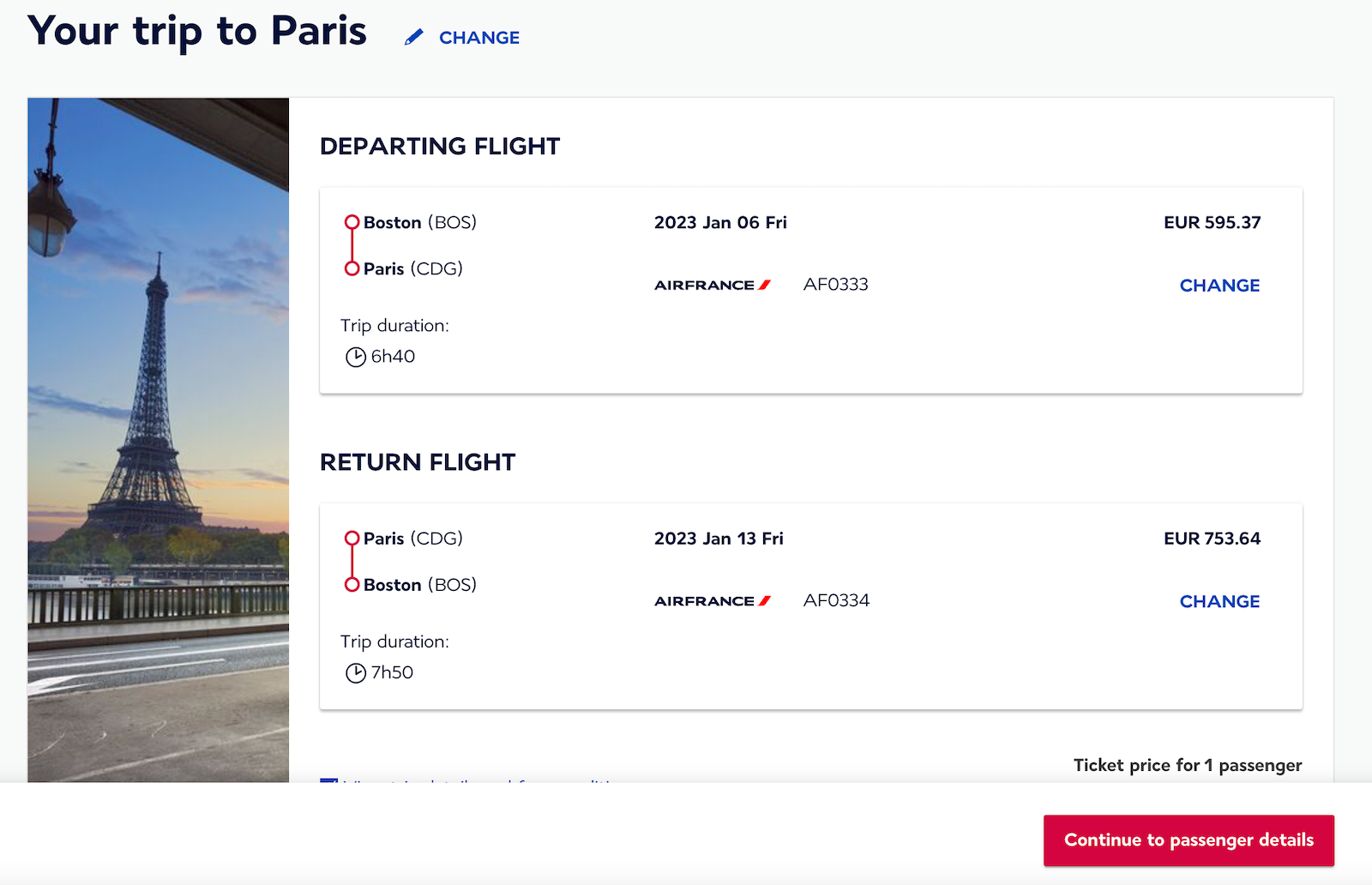 air france booking