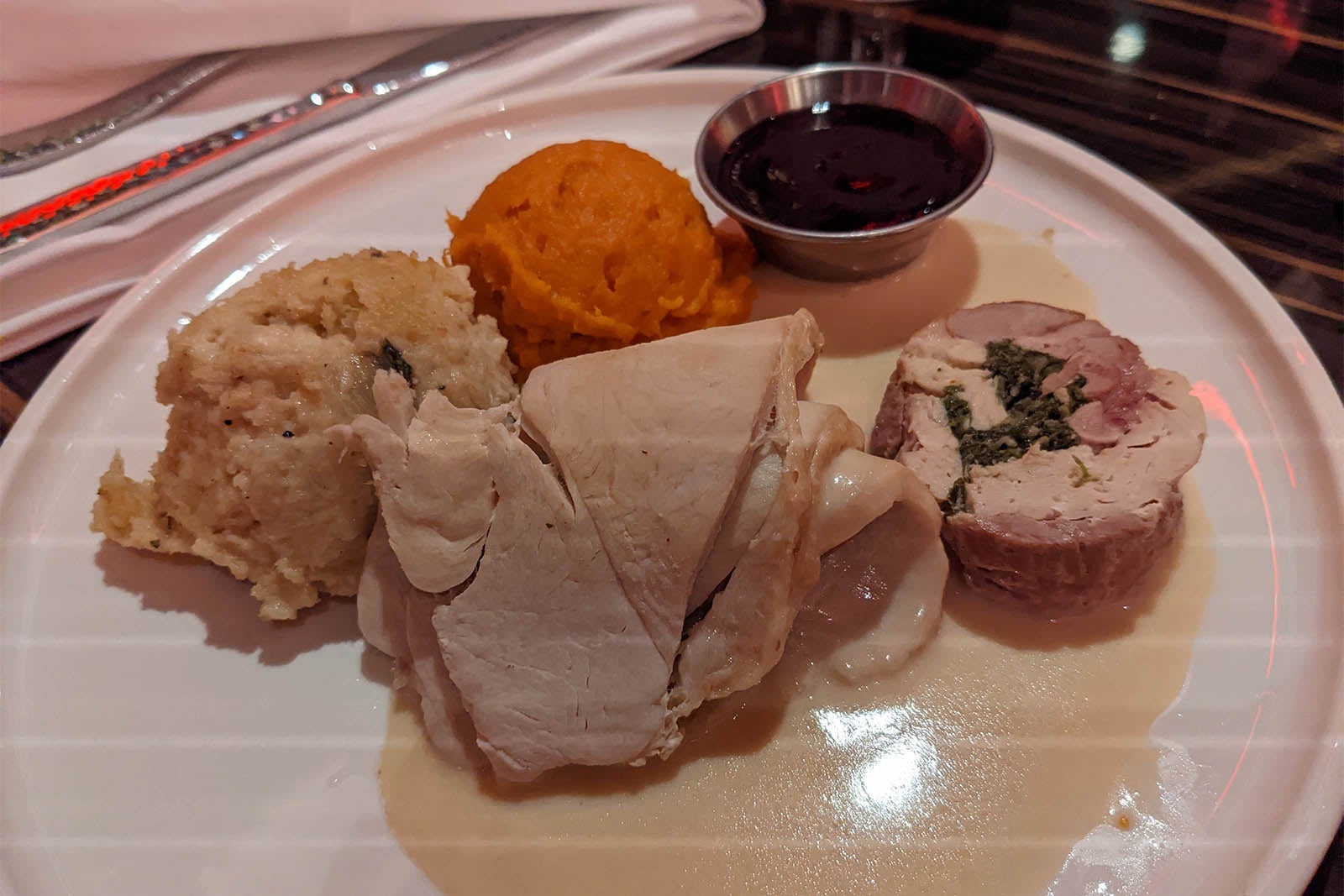 Thanksgiving dinner on a Carnival cruise