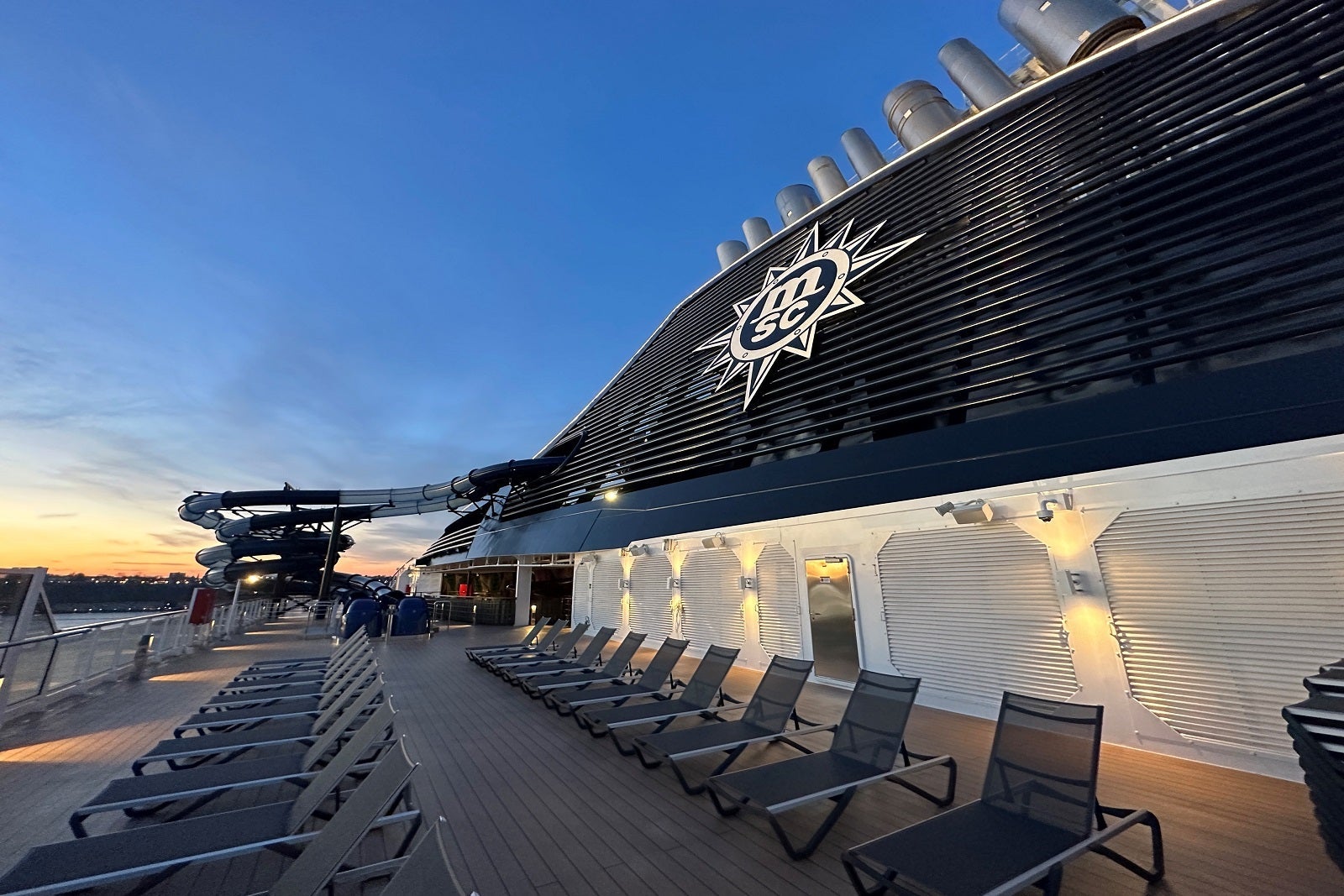 An upper sun deck on MSC Cruises' MSC Seascape.