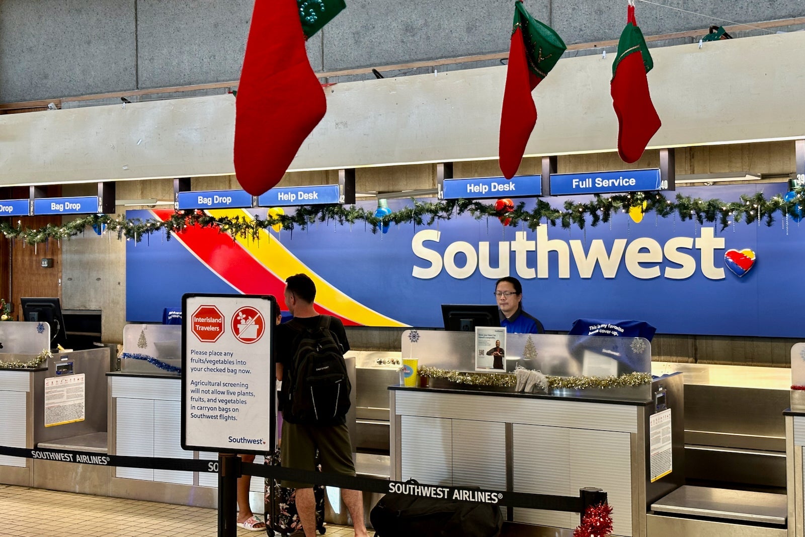 Southwest check-in counter at Maui Airport