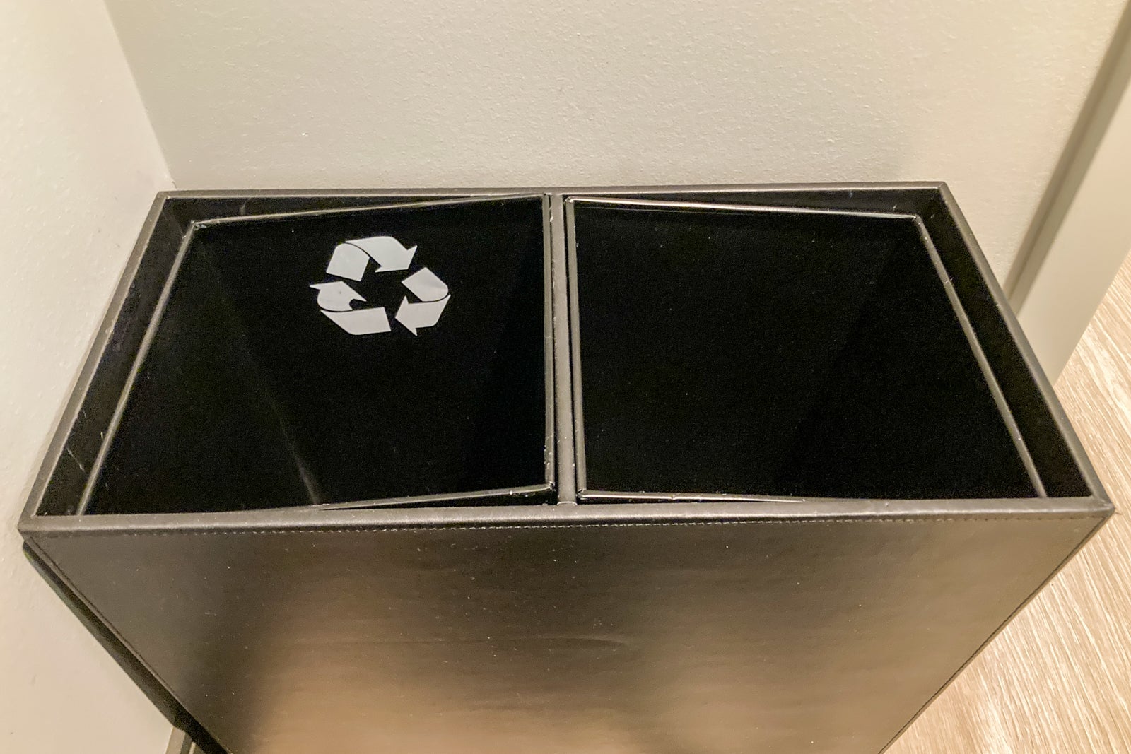trash and recycling bins