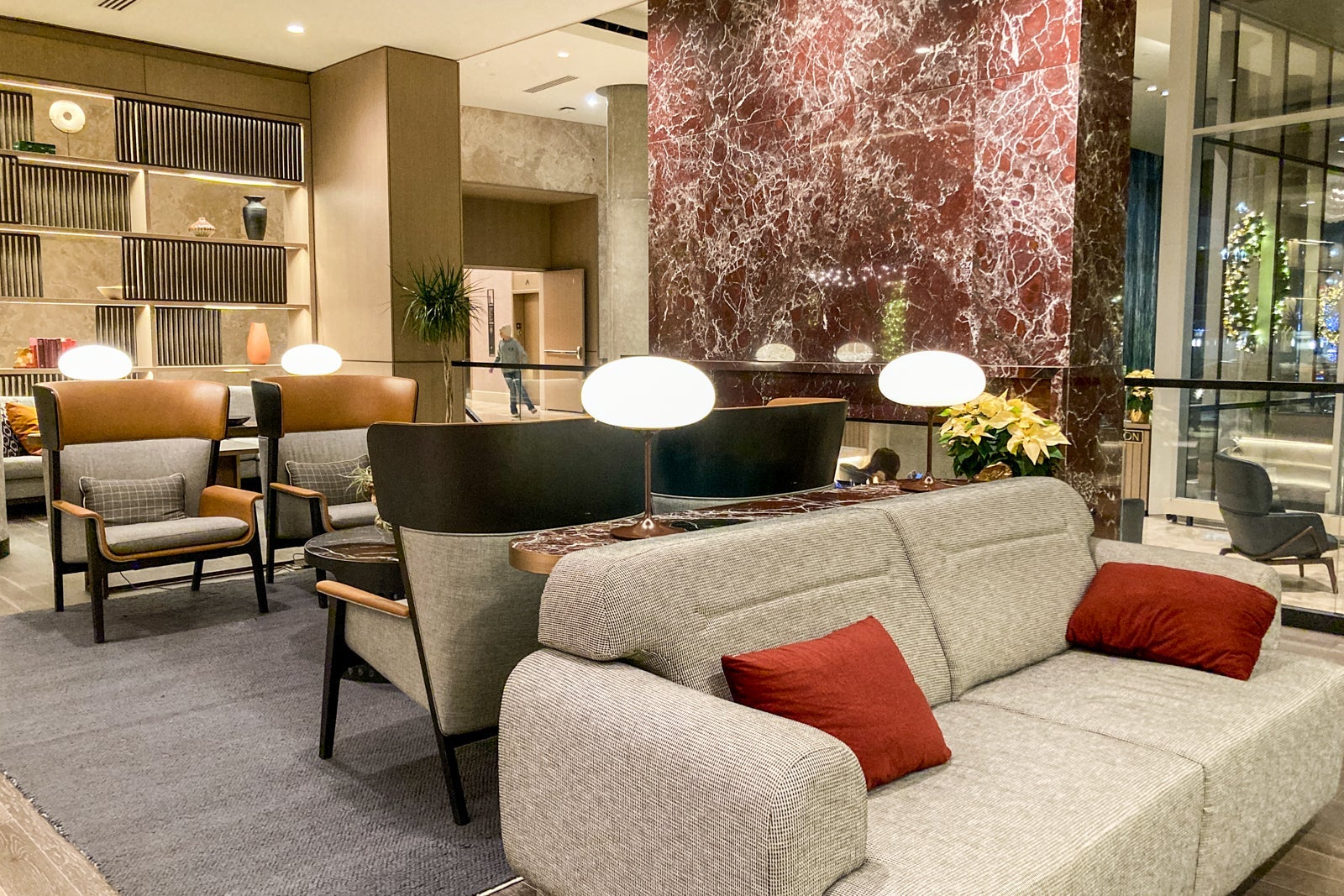 seating in a hotel lobby