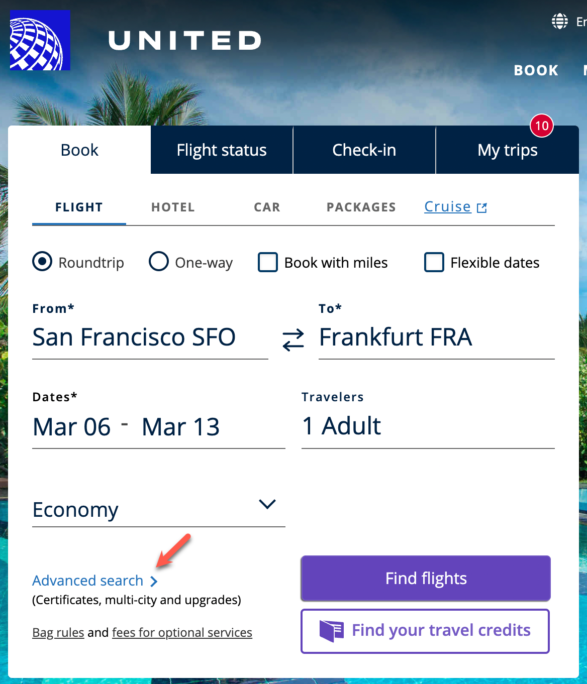 Advanced search United