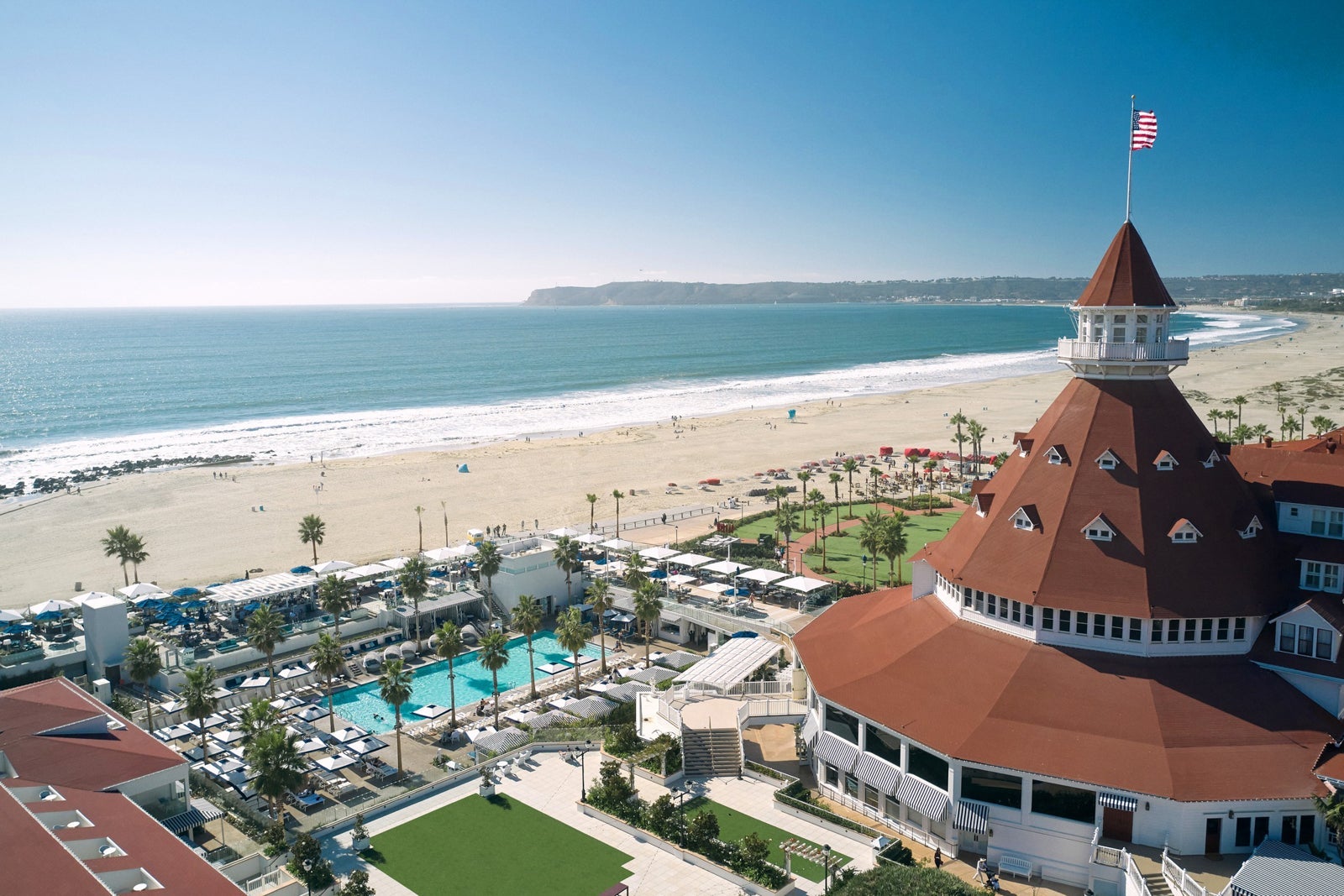Hotel del Coronado, Curio Collection by Hilton aerial view
