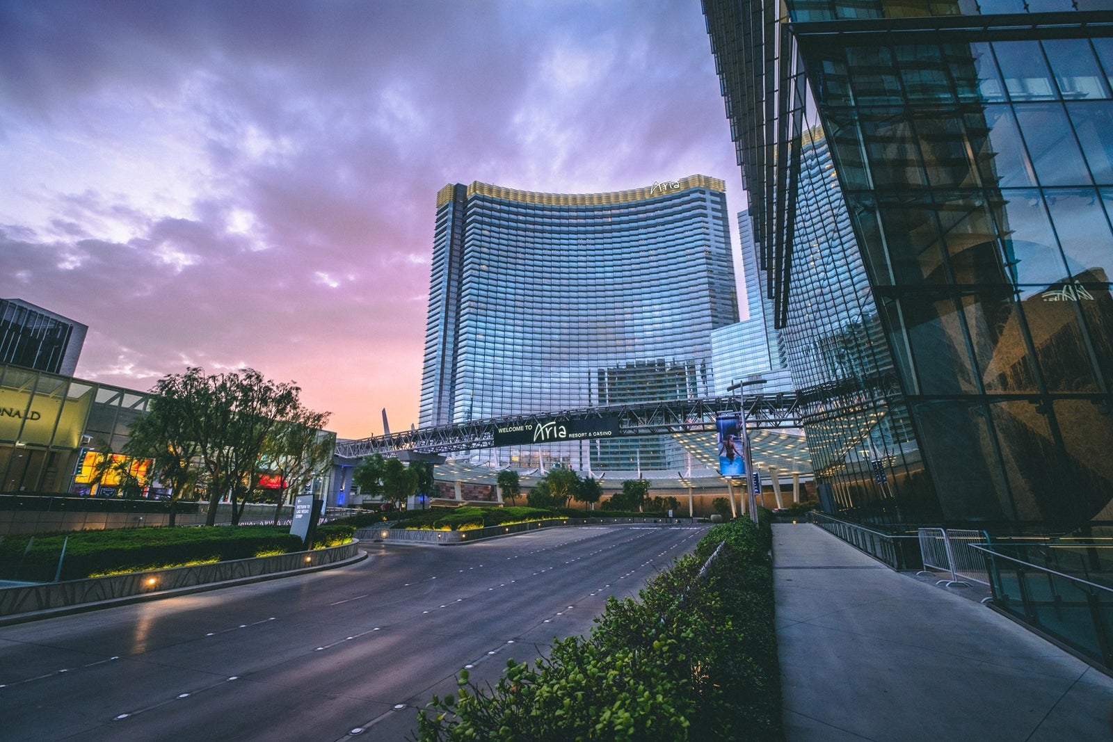 exterior shot of Aria