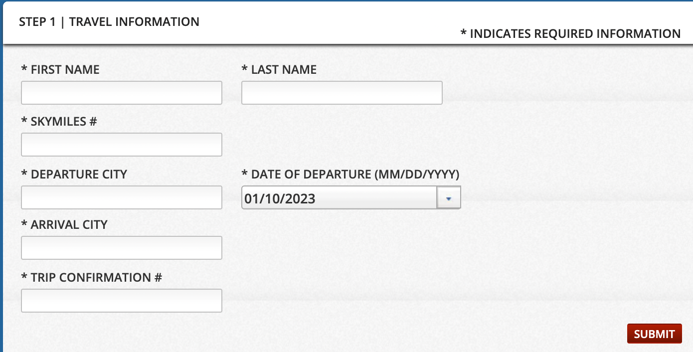 Delta late luggage form