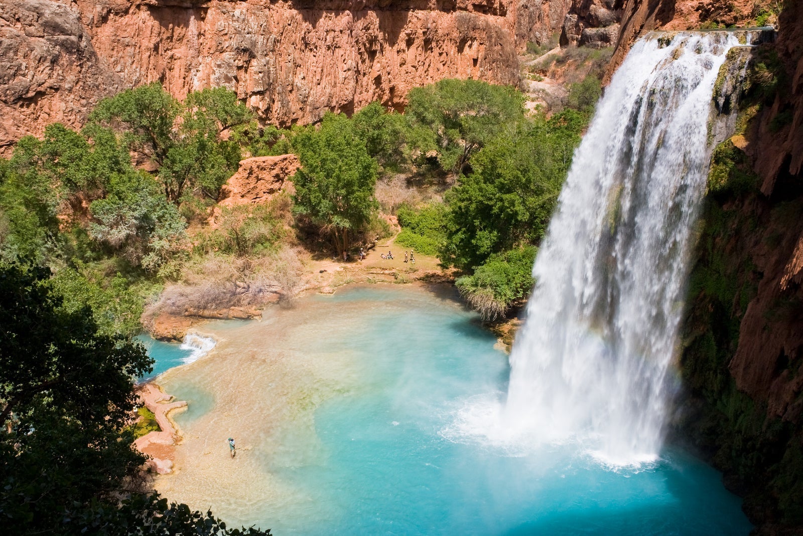 image of Havasu Falls at the bottom of the Grand Canyon