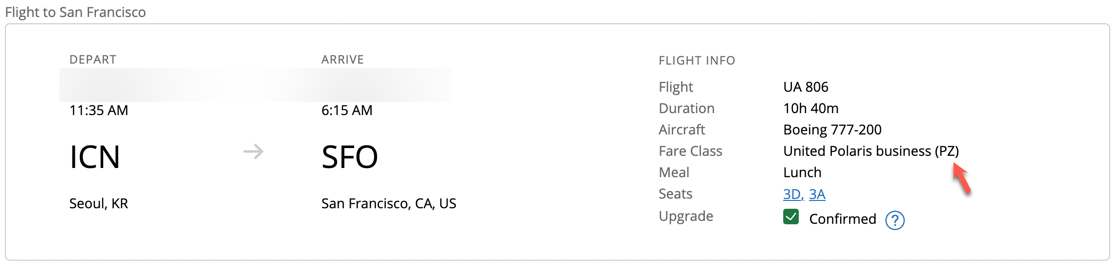 ICN to SFO