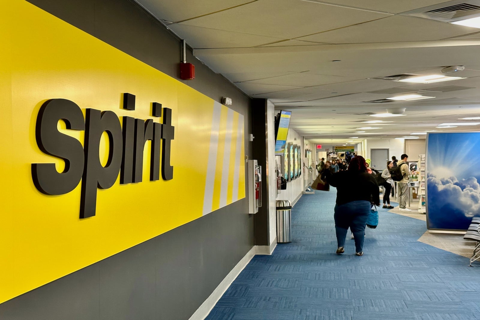 Spirit airport signage