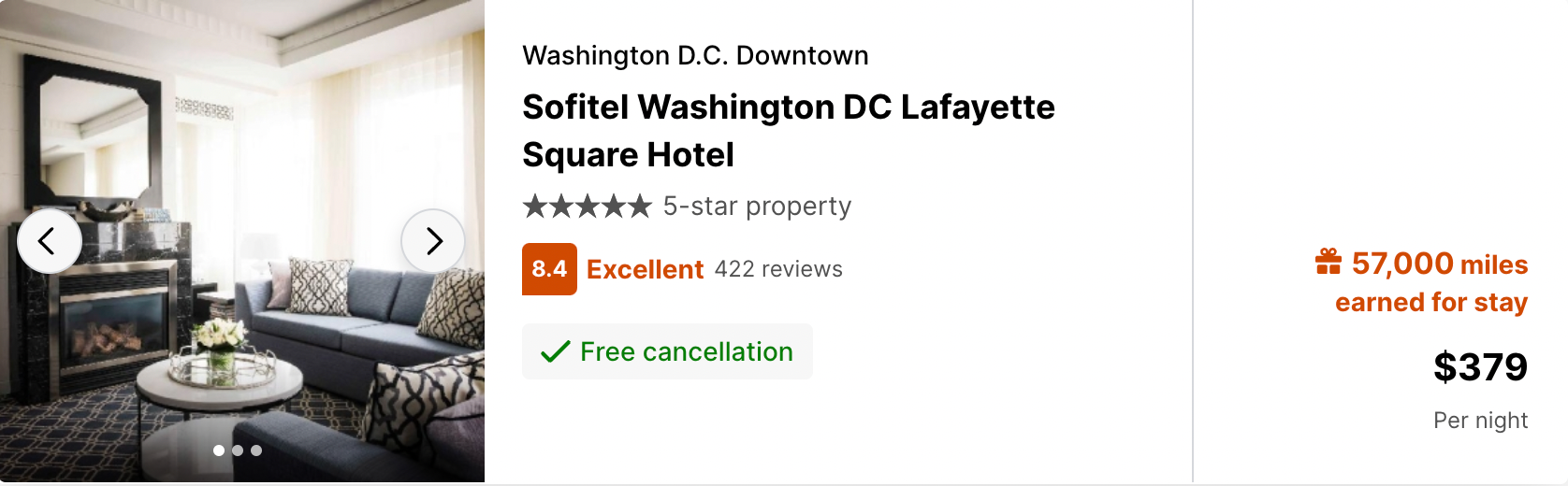 Rocketmiles Sofitel Washington