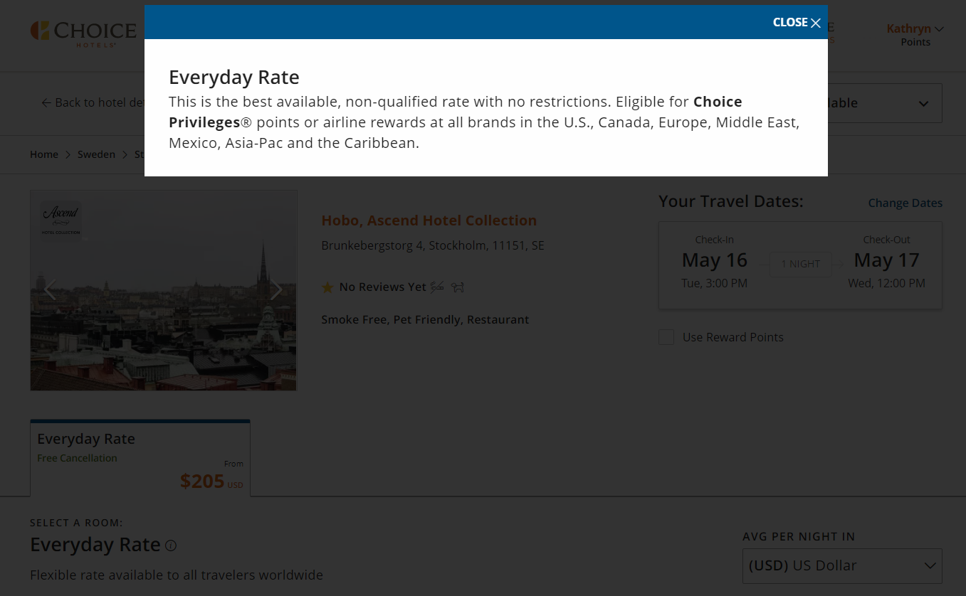 Choice Hotels Everyday Rate