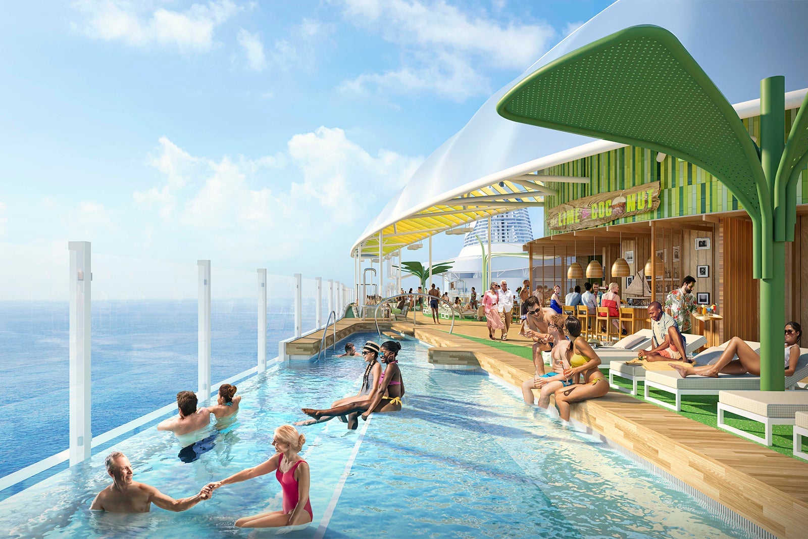 Chill Island pool on Icon of the Seas.