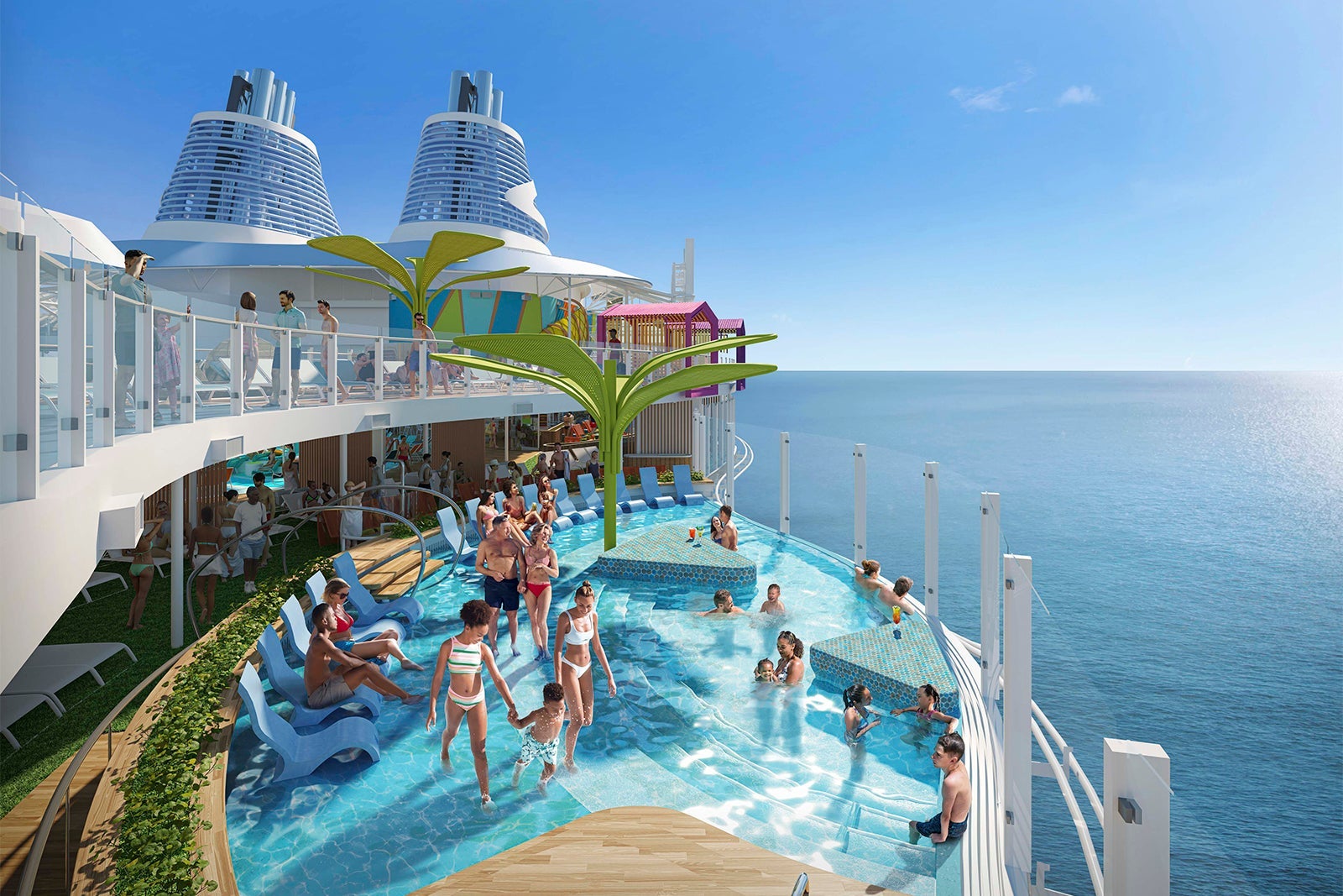 Chill Island pool on Icon of the Seas.