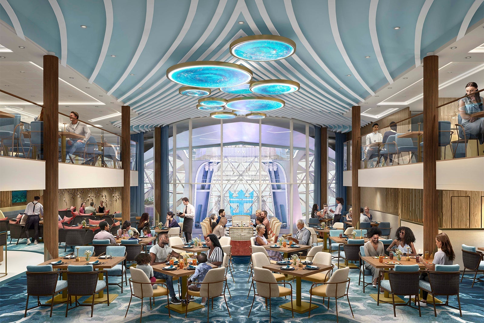 Rendering of Coastal Kitchen restaurant on Icon of the Seas