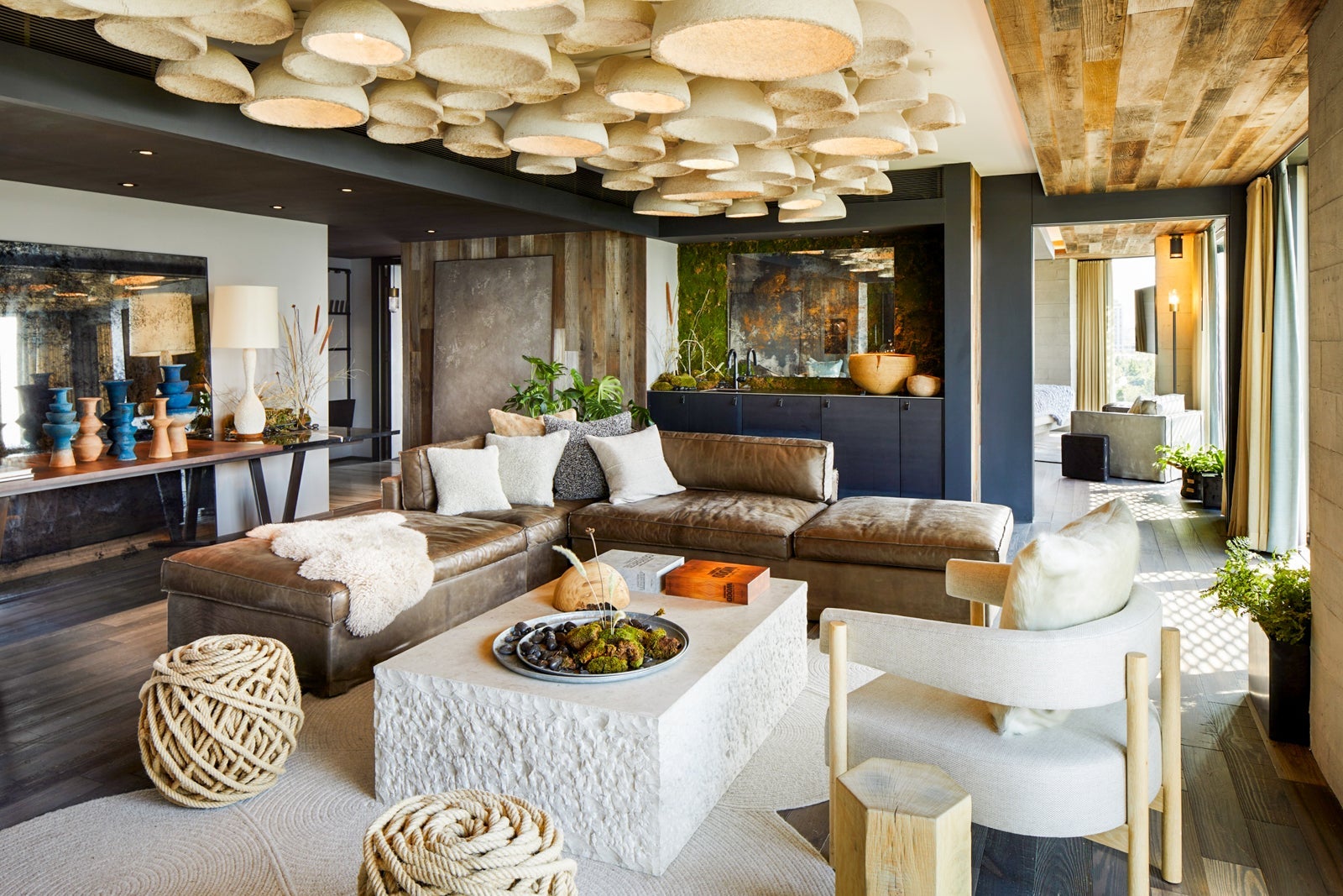 sitting area at 1 Hotel Brooklyn Bridge