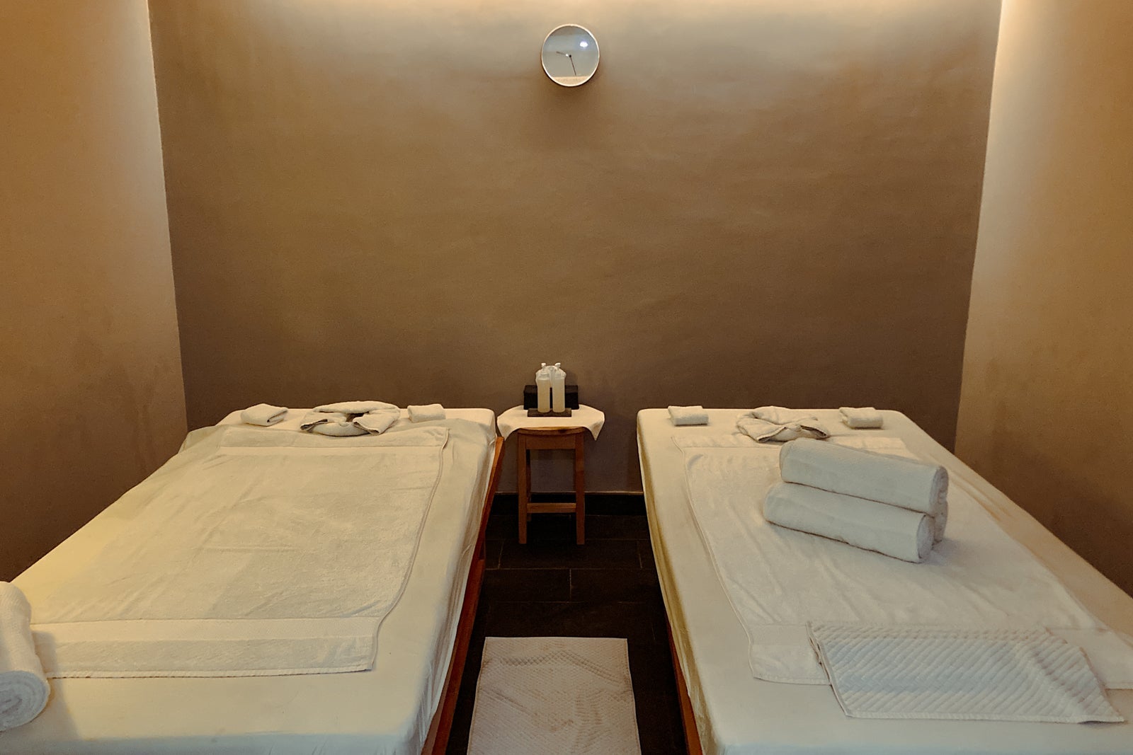 2 massage tables inside a spa
