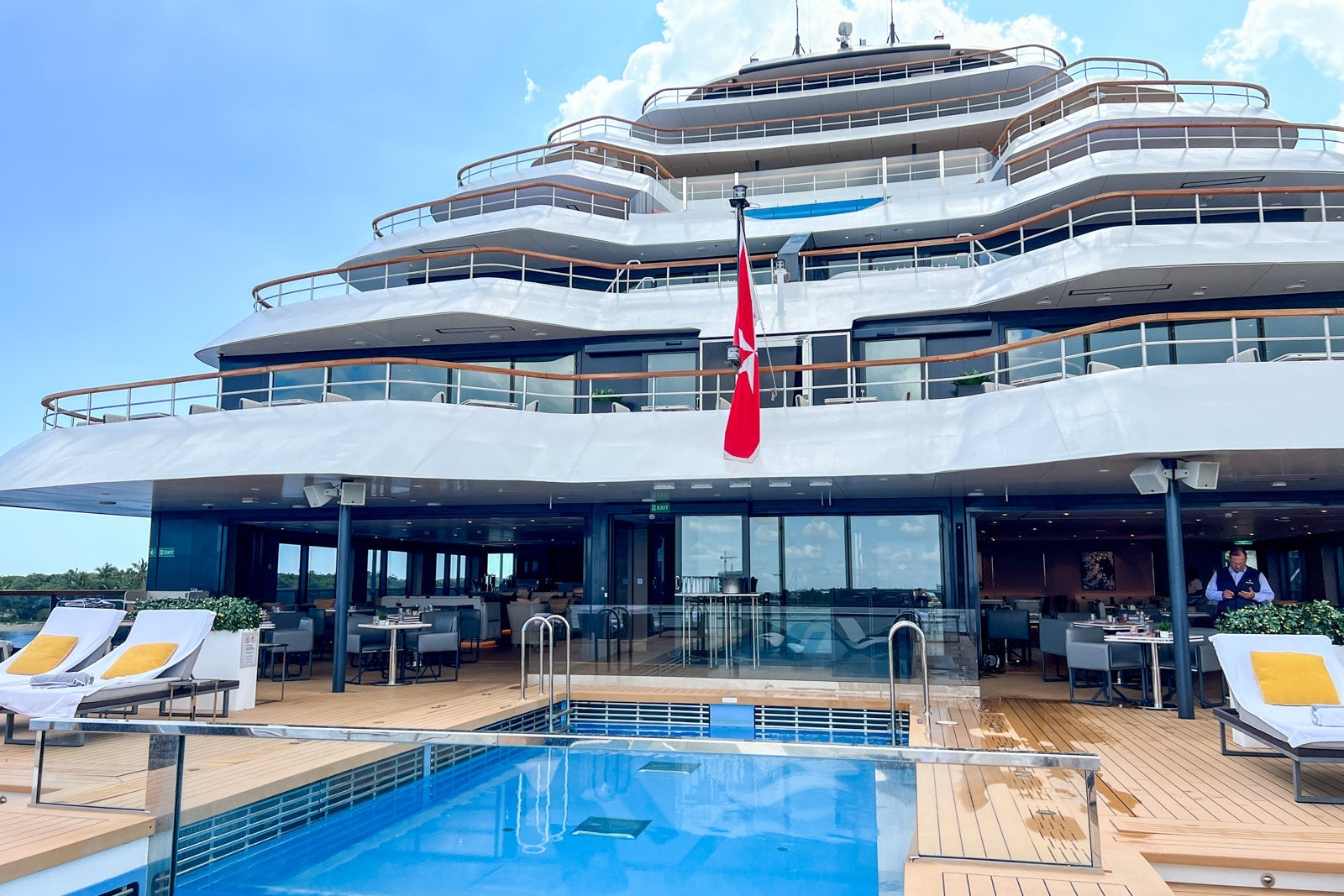 pool on a yacht