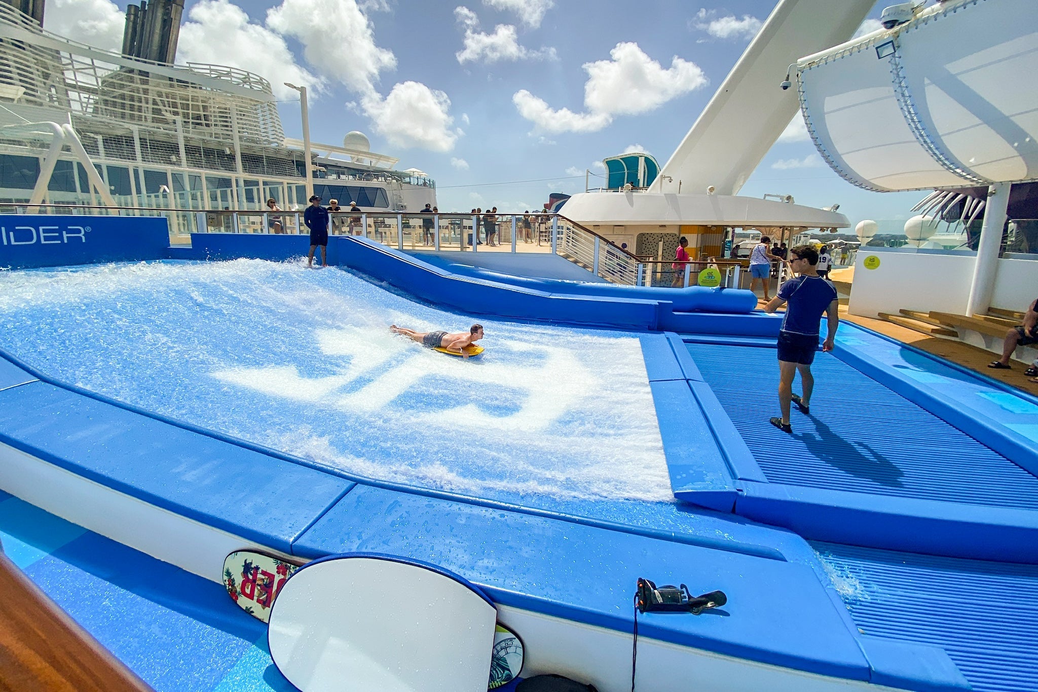 Surf simulator on Wonder of the Seas cruise ship
