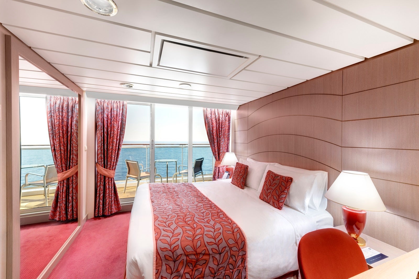 Balcony cabin on MSC Opera cruise ship.