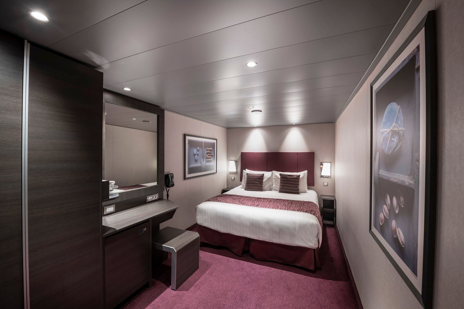 Interior cabin on MSC Meraviglia cruise ship