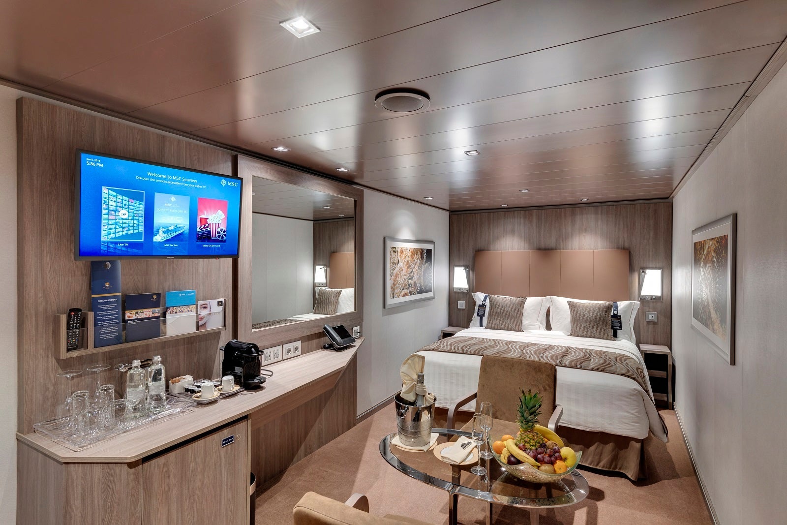 Yacht Club Interior Suite on MSC Seaview cruise ship