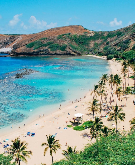A beach near Honolulu, Hawaii