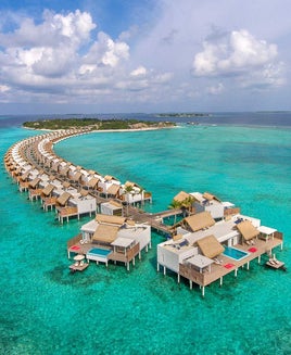 aerial view of Emerald Maldives Resort and Spa