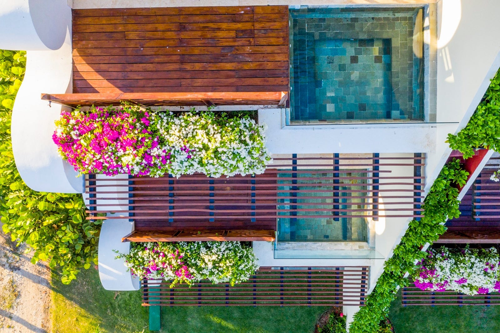 Grand Velas private pool from above