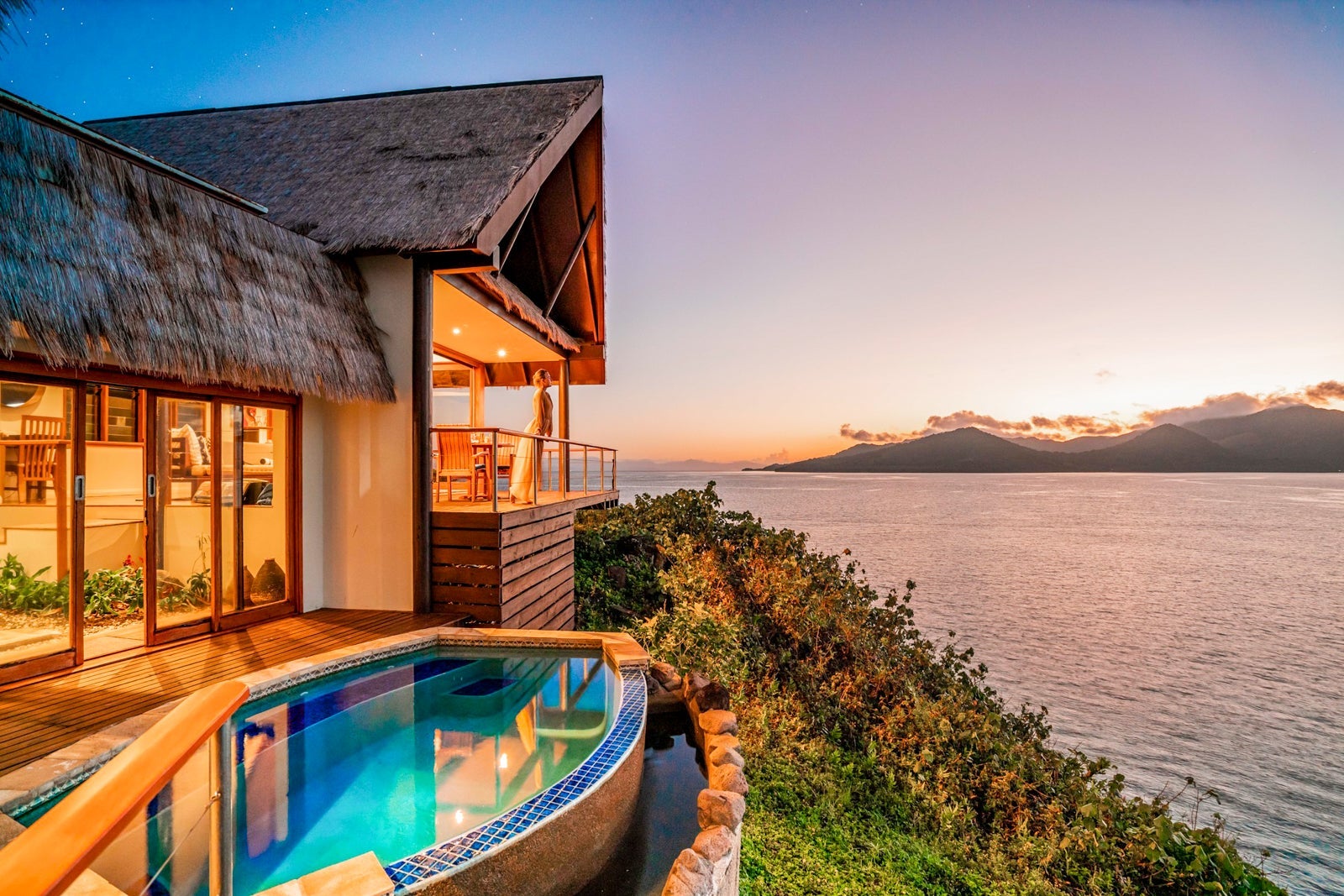 Private pool overlooking the water at Royal Davui Fiji