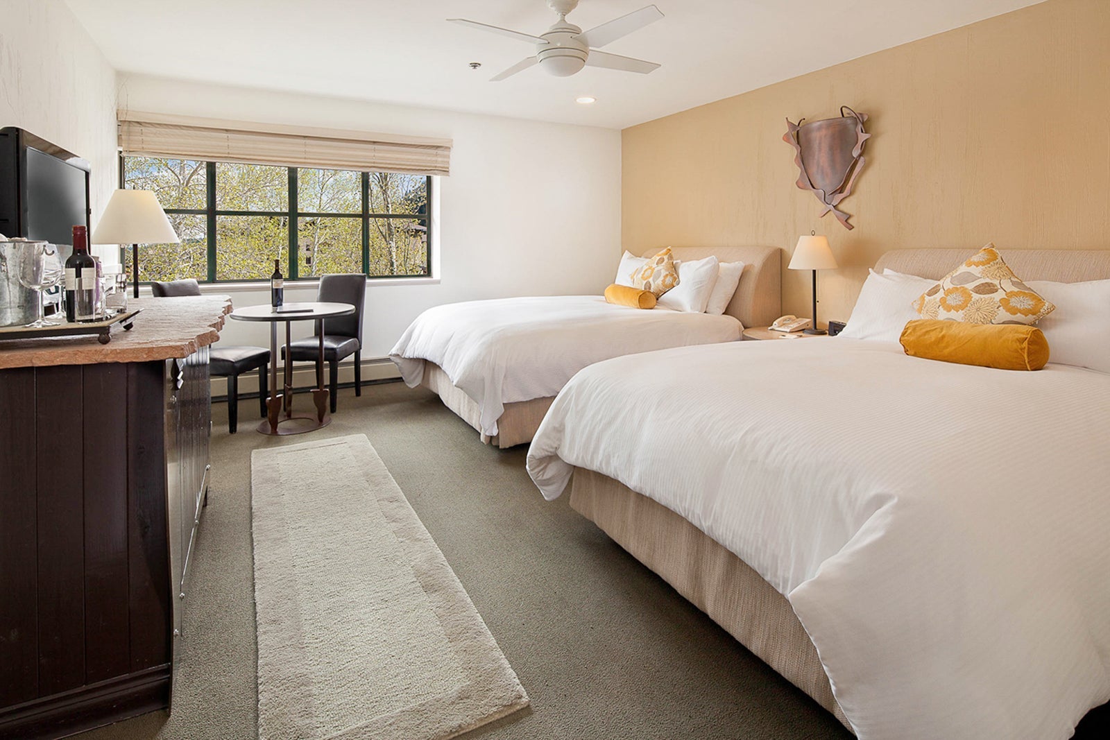 Guest room at PlumpJack Inn